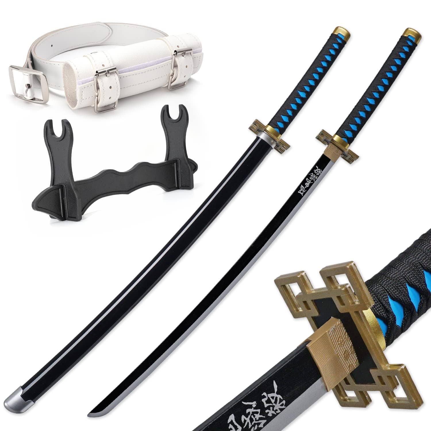Zisu Demon Katana Sword, About 41 inches, Hashira Pillars & Protagonist Katana for Cosplay Purpose, Anime Original Texture