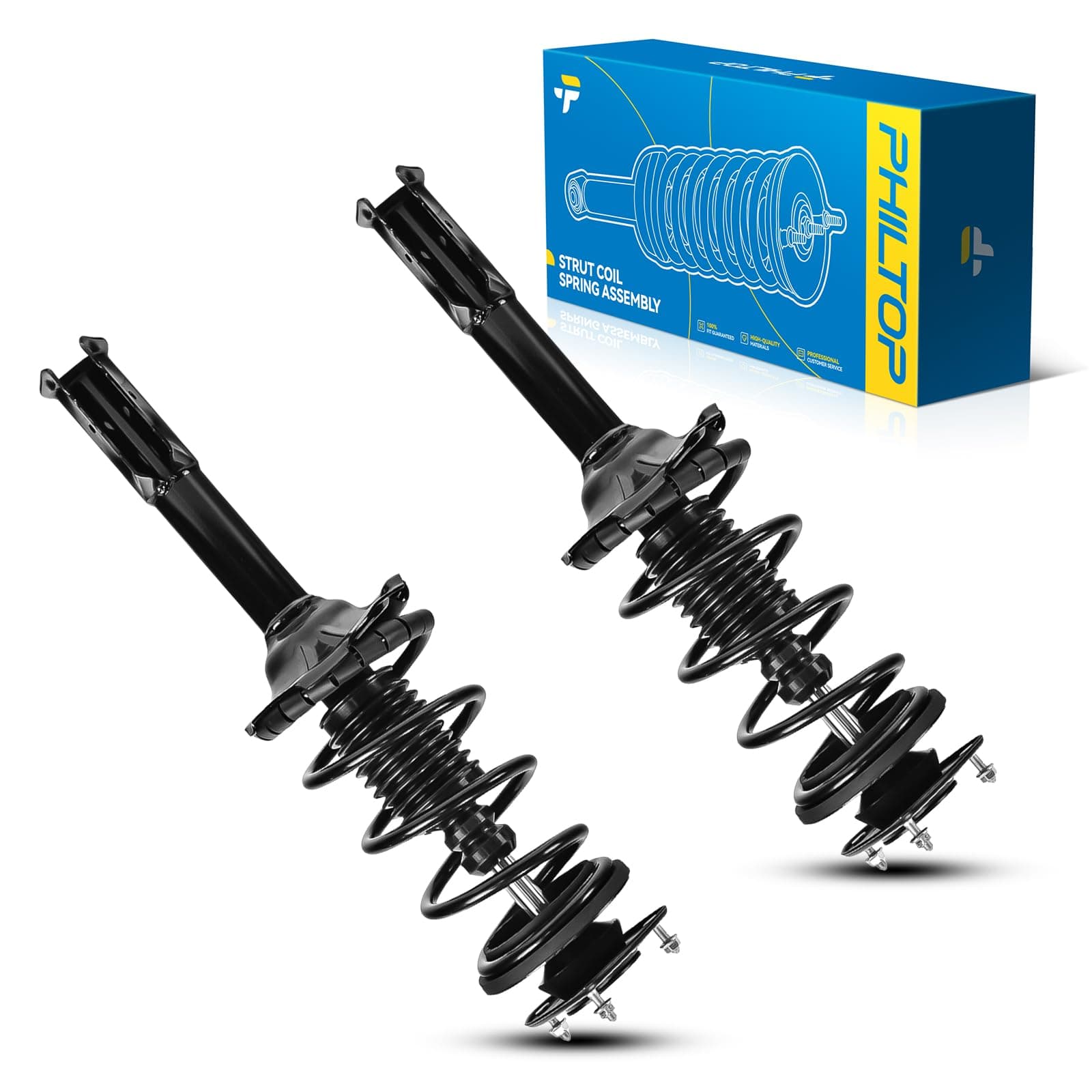 PHILTOP Front Struts Shock Absorber Fit For xB/xA 2004 2005 2006, Complete Struts with Coil Spring Assembly, Quick Suspension Loaded Struts 172245 * 2 Set of 2 4SAA706