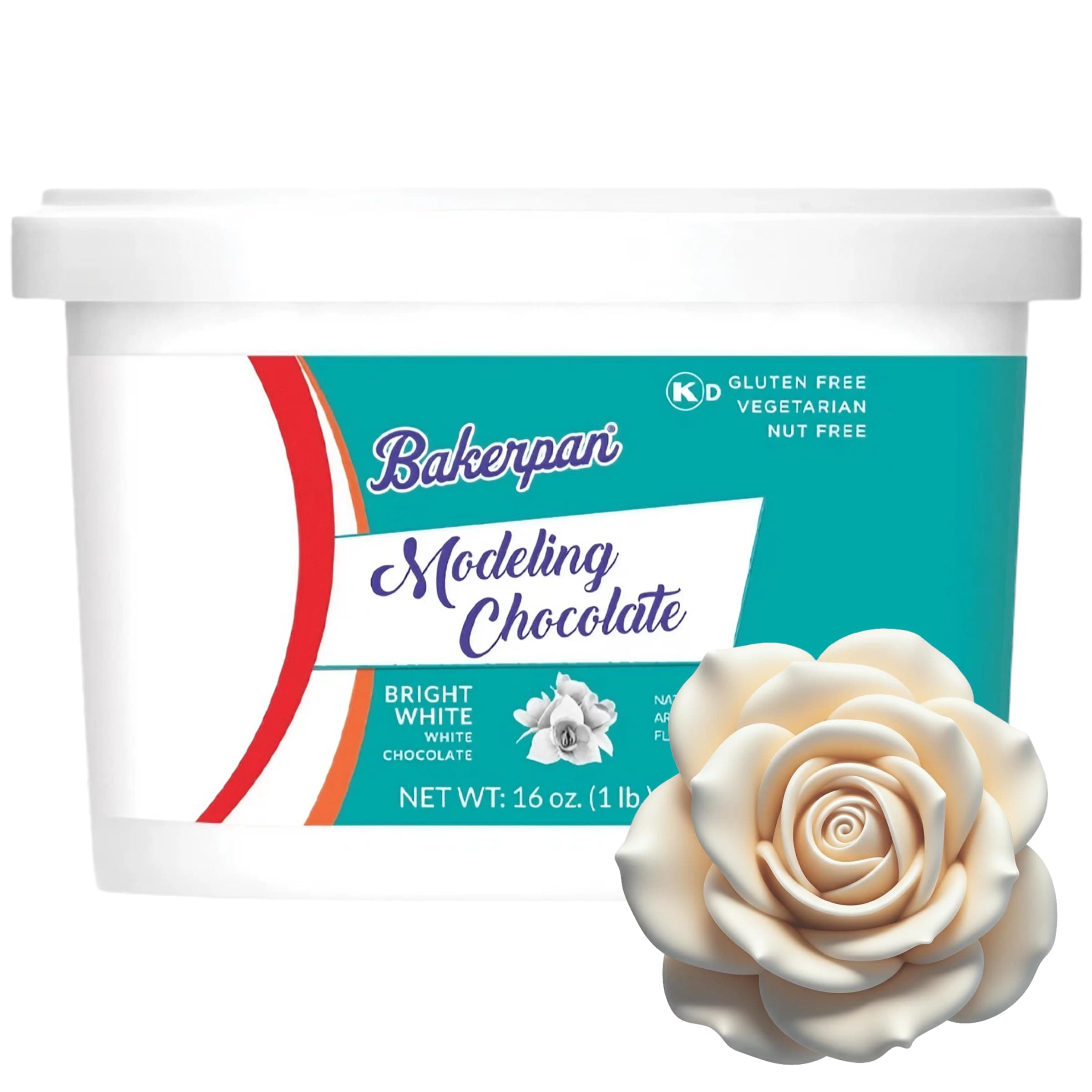 Bright White Modeling Chocolate - 1 Pound - Sculpt Cakes, Model Figurines, and Create Cake Toppers (Made in USA)