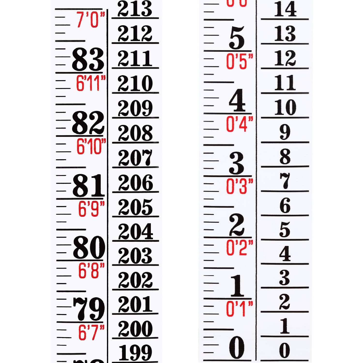 Tatuo Growth Chart Wall Labels Baby Height Indicator Tape Ruler Height Growth Chart Decor Ruler Height Indicator Adhesive Ruler for Home Classroom Nursery Baby Room Measuring Kids Boys Girls(White)