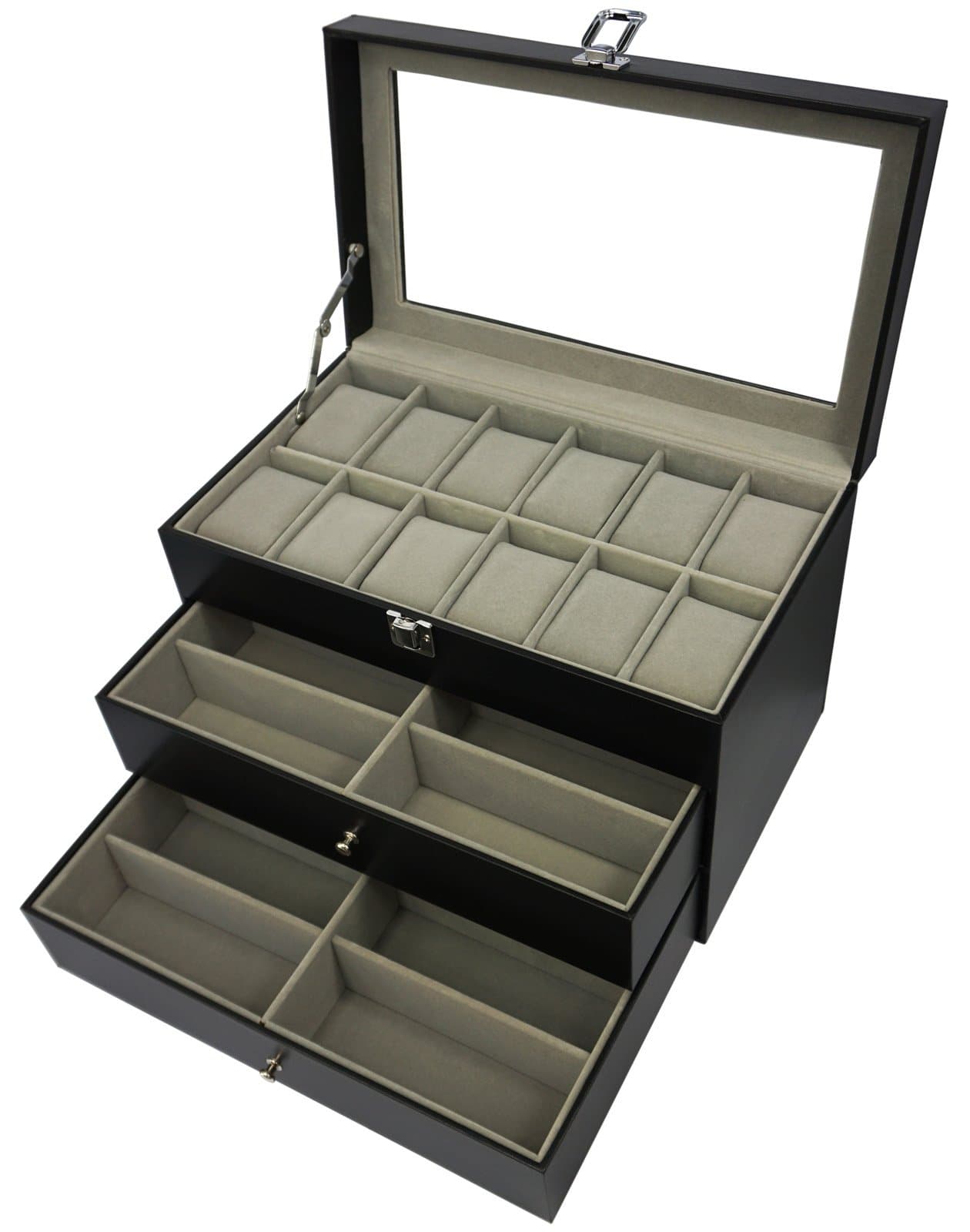 Sunglasses Watch Box Eyewear Accessories Display Storage Case Organizer
