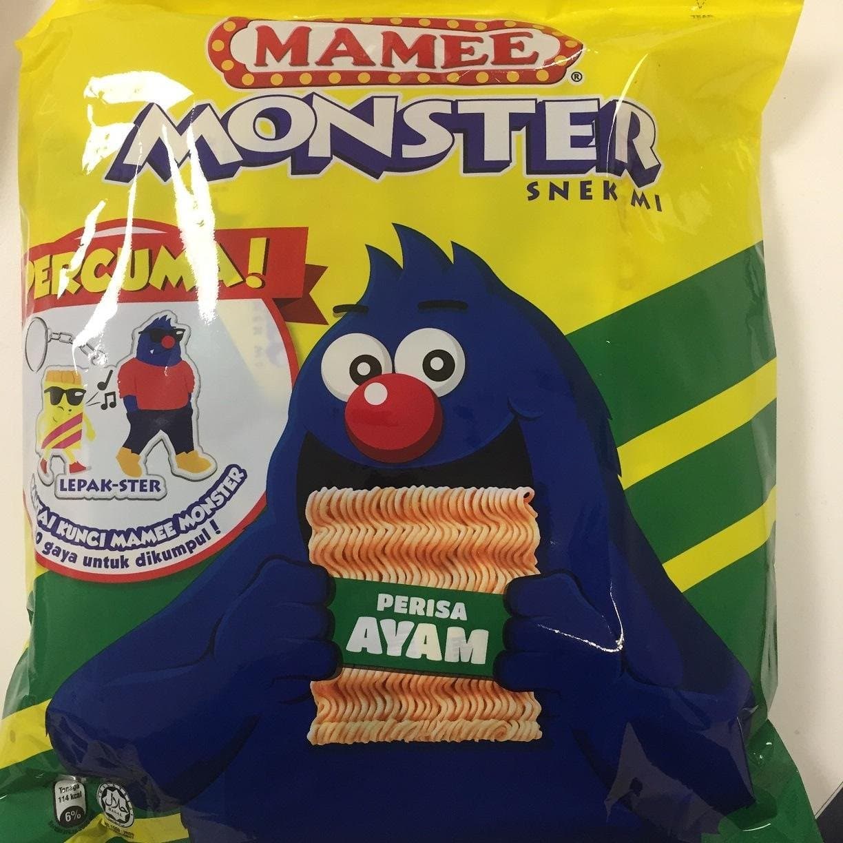 Monster Noodle Snack (Chicken Flavour, 8 Packs)