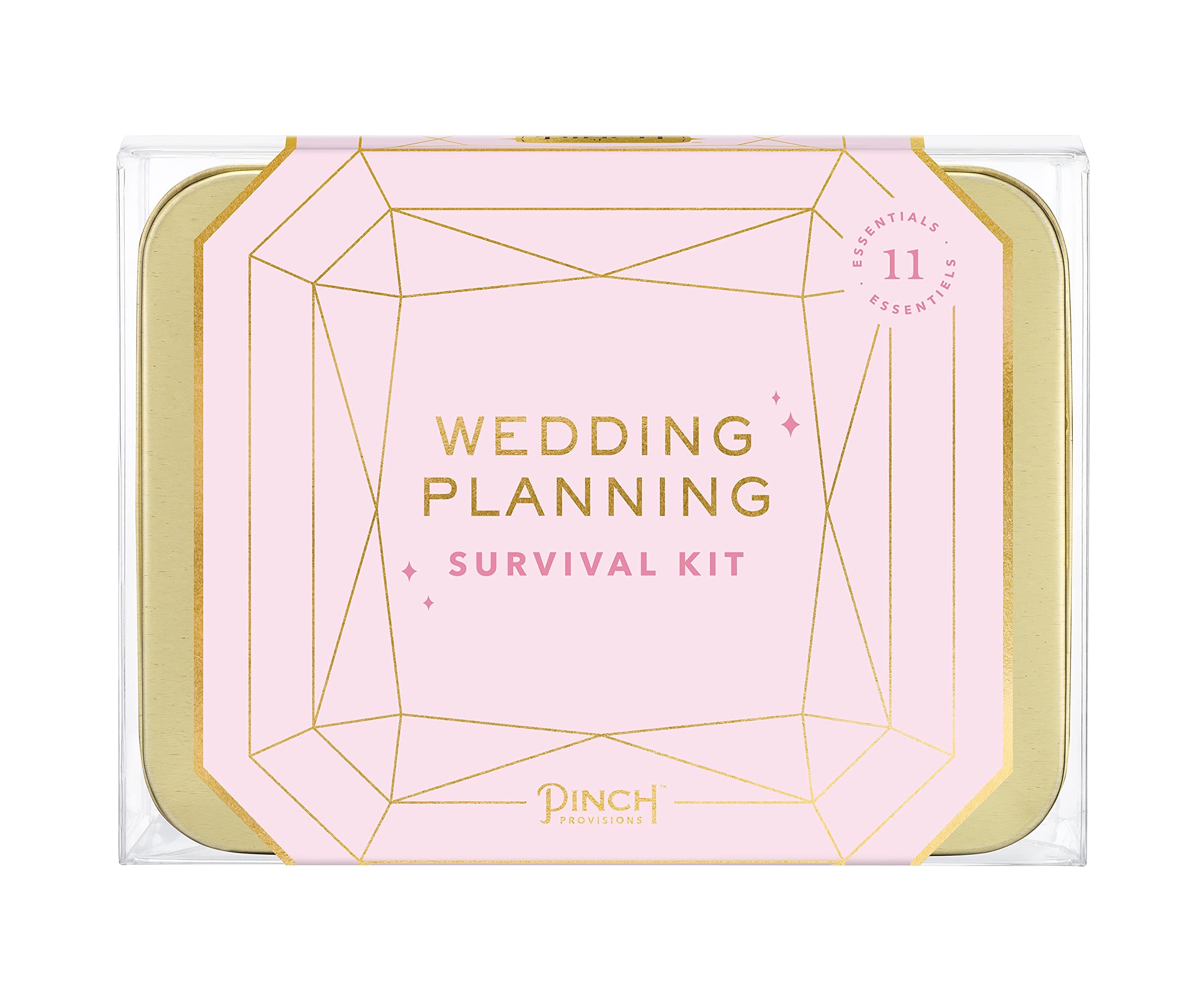 Pinch Provisions Wedding Planning Survival Kit, Includes 11 Must-Have Emergency Essential Items, Compact, Multi-Functional Tin Box, Perfect Kit for Your Bridal Party, Maid of Honor, Bridesmaids