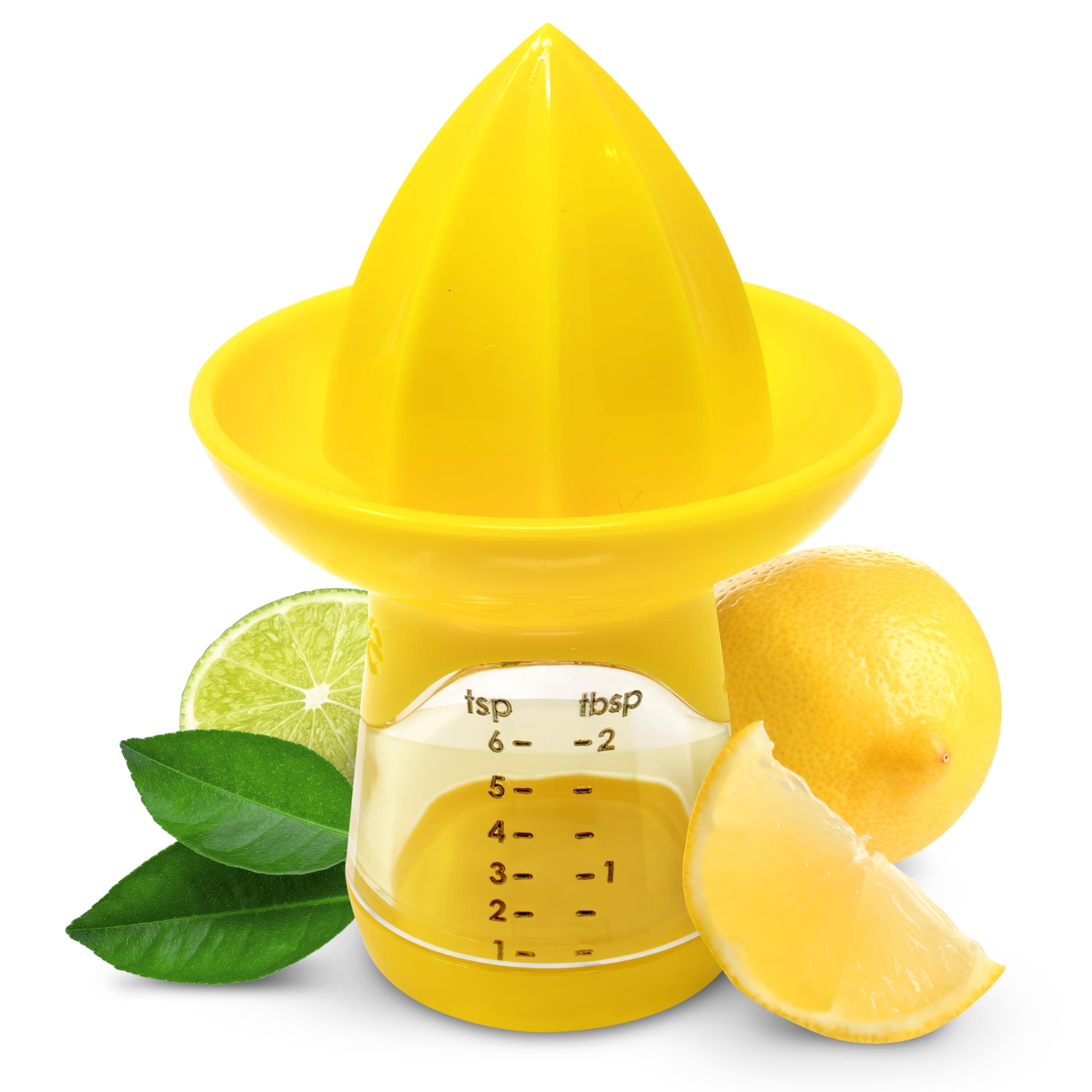 FreshPress Citrus Juicer, Manual Lemon and Lime Squeezer, Yellow, 1 count