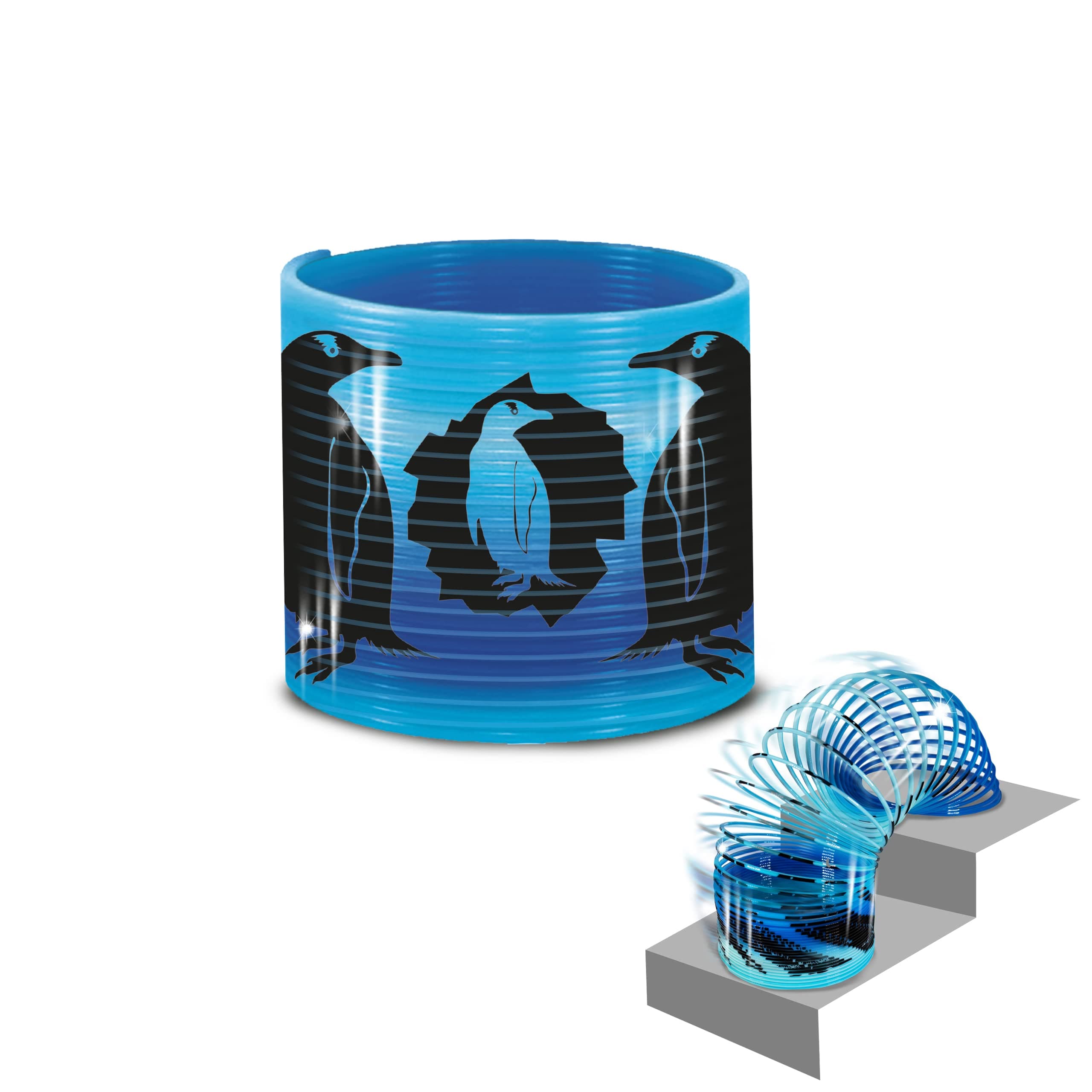 Super Spring - Penguin from Deluxebase. 6.5cm Bird Rainbow Spring Toy. Fantastic fidget toys for adults and kids