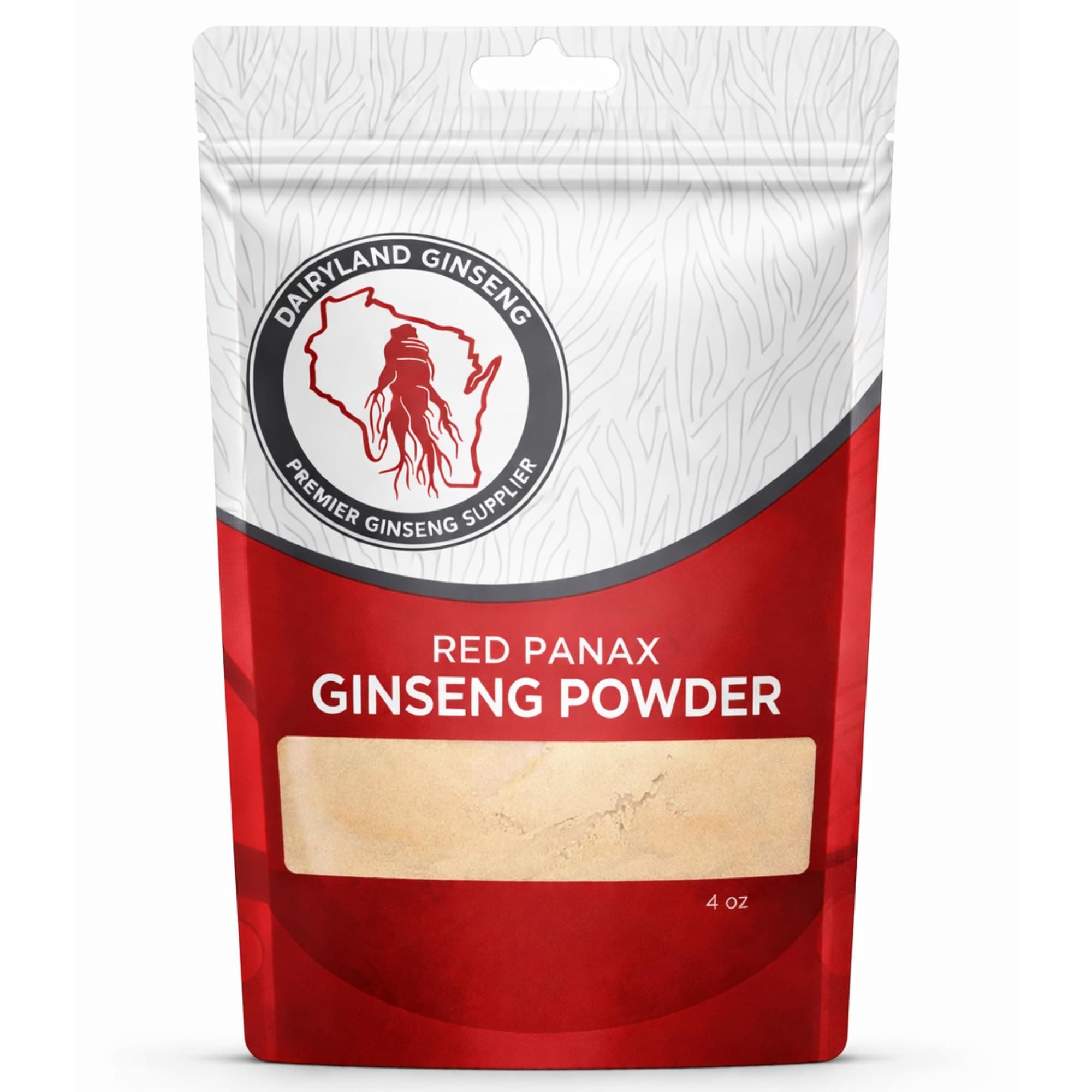 Red Panax Ginseng Powder with Natural Ginsenosides (4 oz)- Supports Healthy Energy, Vitality, Mood and More, Korean Panax Ginseng Root Powder for Smoothies, Coffee or Drinks