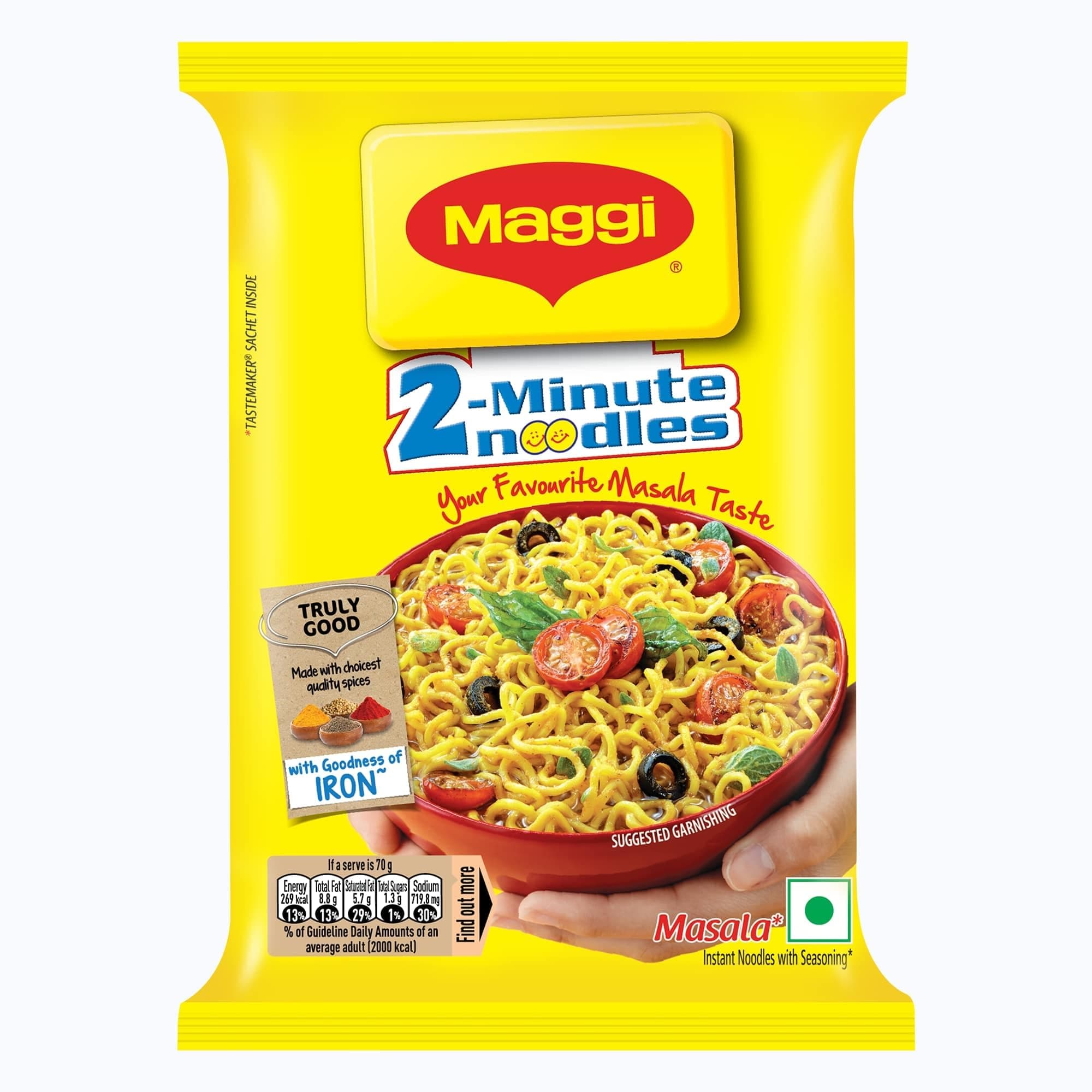 2 Minutes Noodles Masala, 70 grams pack (2.46 oz)- 1 pack - Made in India