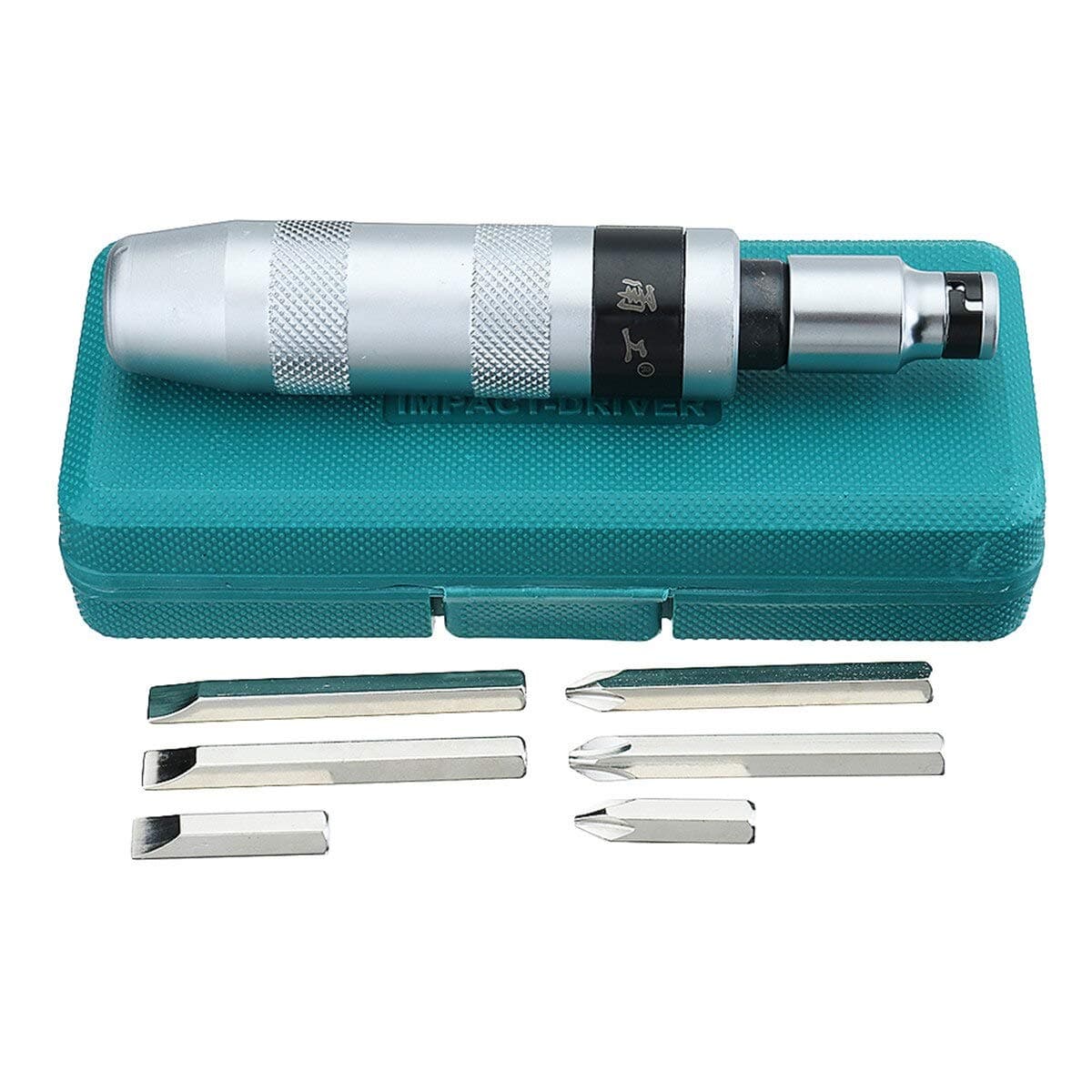 Digital Craft 7Pcs Impact Screwdriver Set – Chrome Vanadium Steel Multi-Purpose Portable Impact Screwdriver with Chisel Bits for Heavy-Duty Professional Use