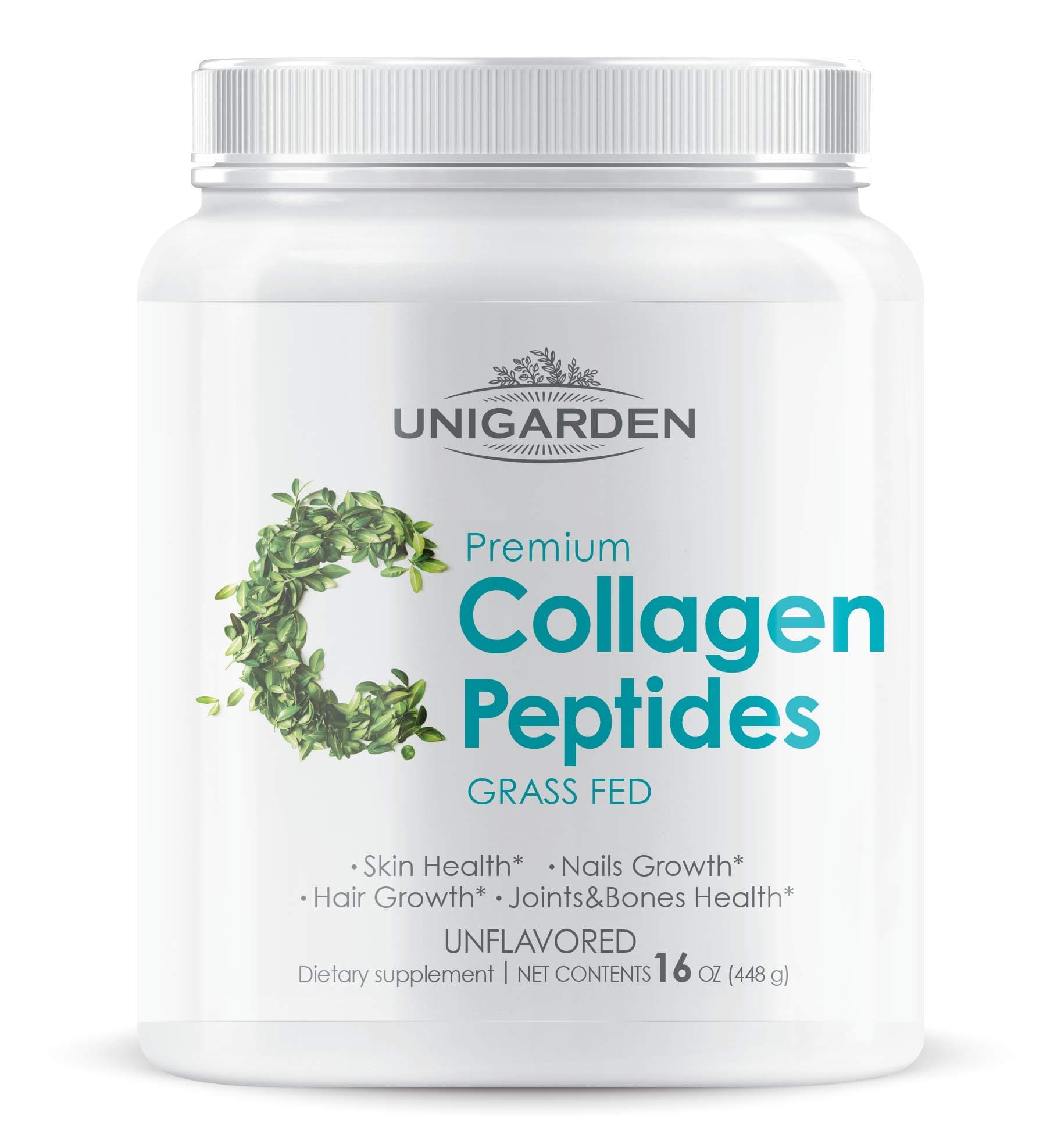 Premium Collagen Peptides, Grass Fed Collagen Peptides, 16oz, Unflavored, Premium, Made in USA