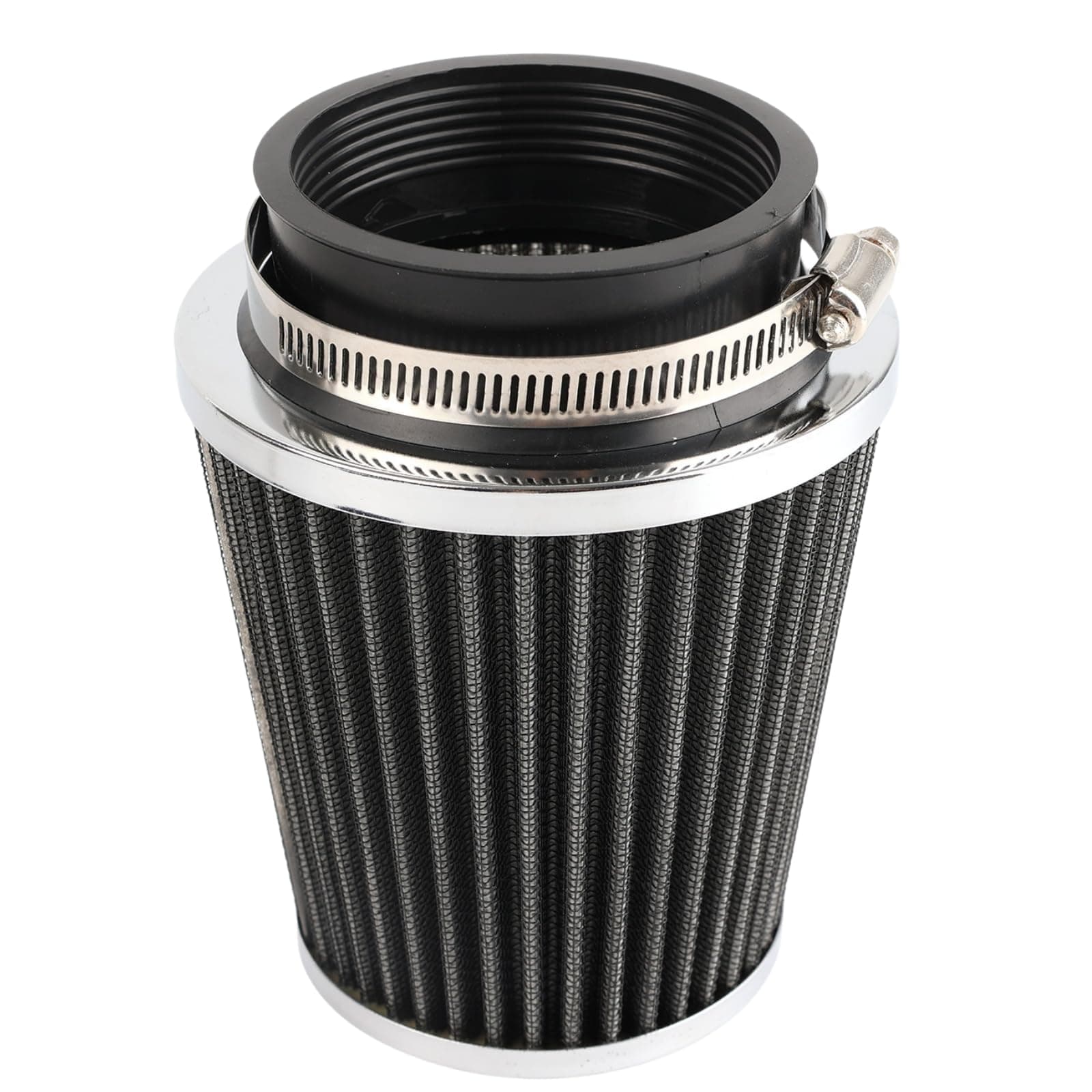 AUTOXBERT Universal 3inches Silver High Flow Cold Air Intake Cone Replacement Dry Filter Silver Performance Racing High Power Sports Mesh Inlet Cone Replacement Car Accessories(Single,3inches)