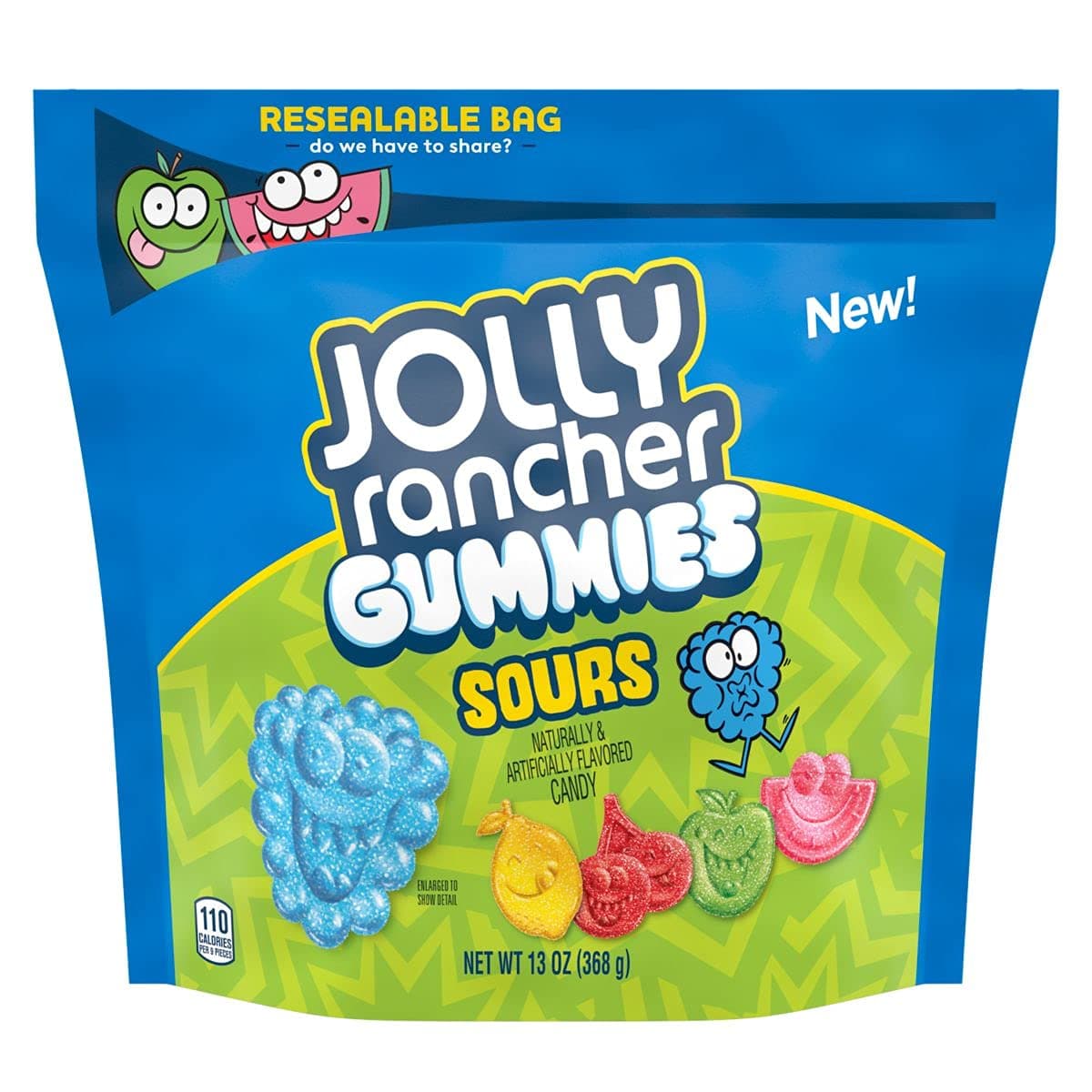 JOLLY RANCHER Gummies Assorted Fruit Flavored Candy Bag, 13 oz