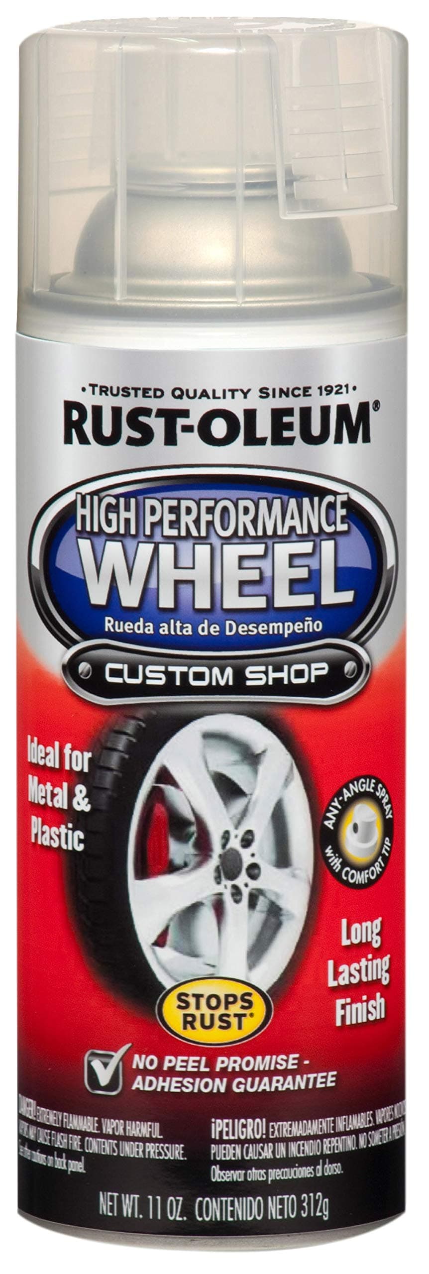 Rust-Oleum 248929 Automotive High Performance Wheel Coating, 11 Oz Can, Sprayer Dispenser, Liquid, Aromatic, 0.745 Sg Clear