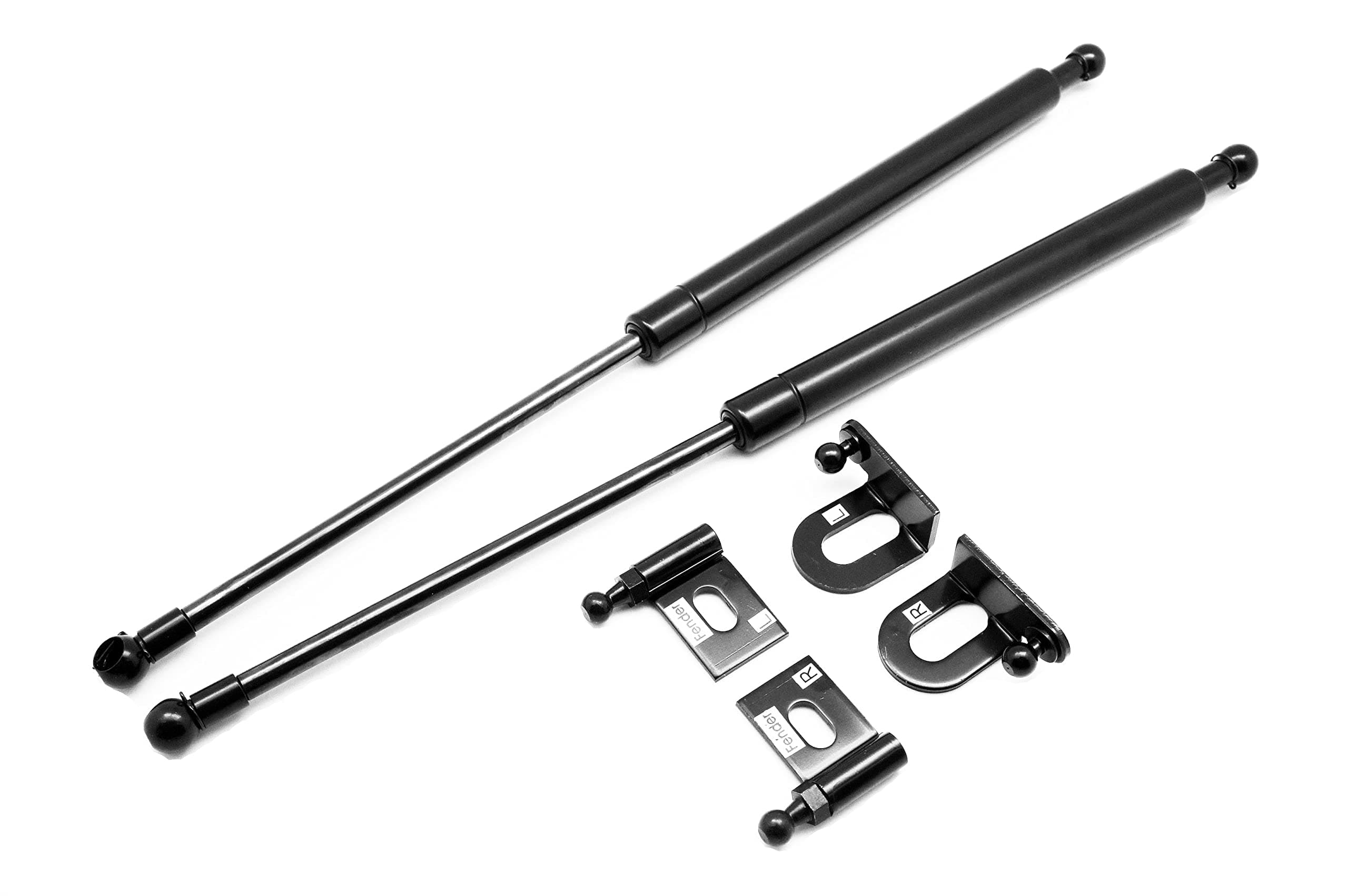Autobahn88 Hood Lift Support Kit, compatible with 2001-2007 Infinity G35 V35 VQ35 (Matt Black)