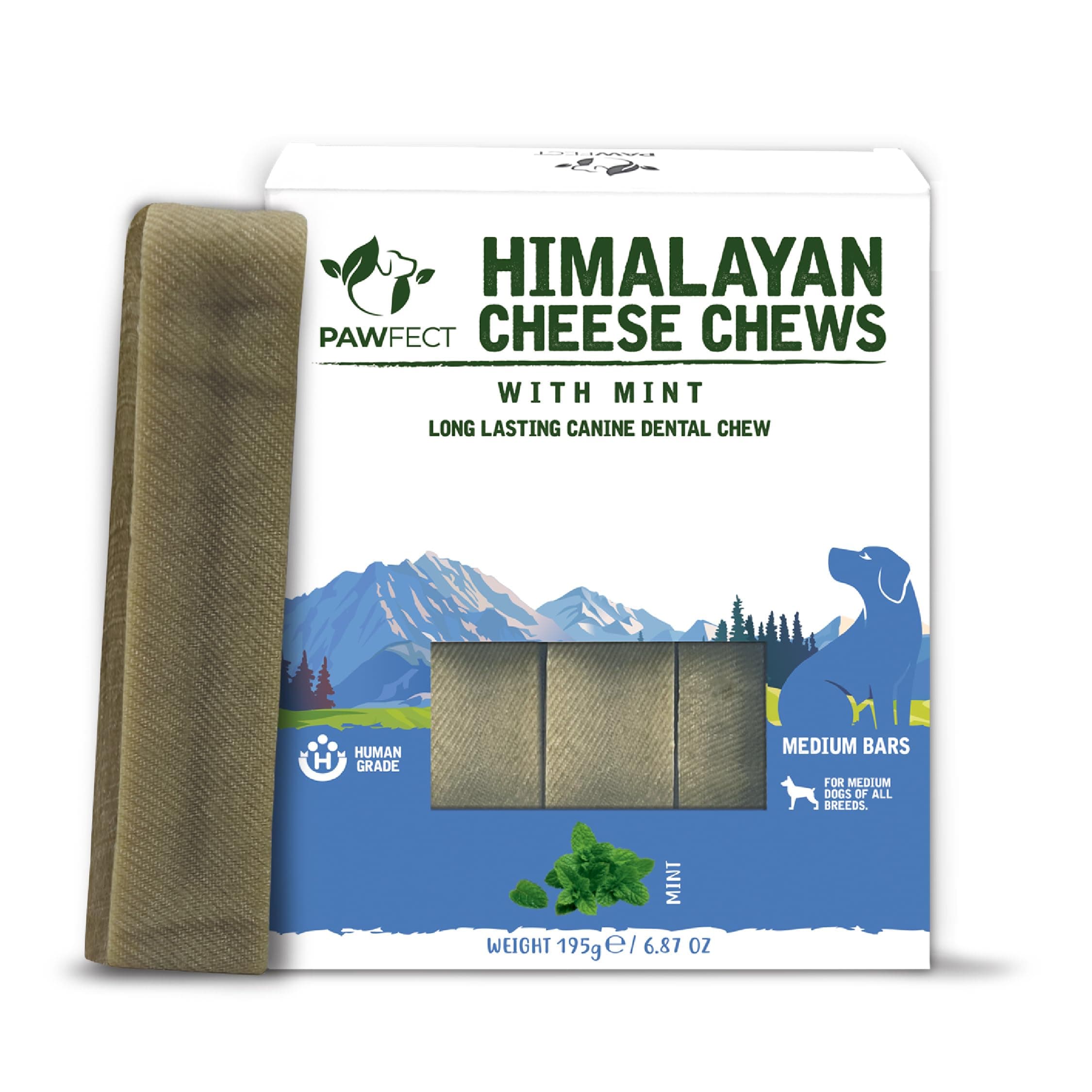 Himalayan Cheese Chew Bar with Mint 195g (3x 65g)