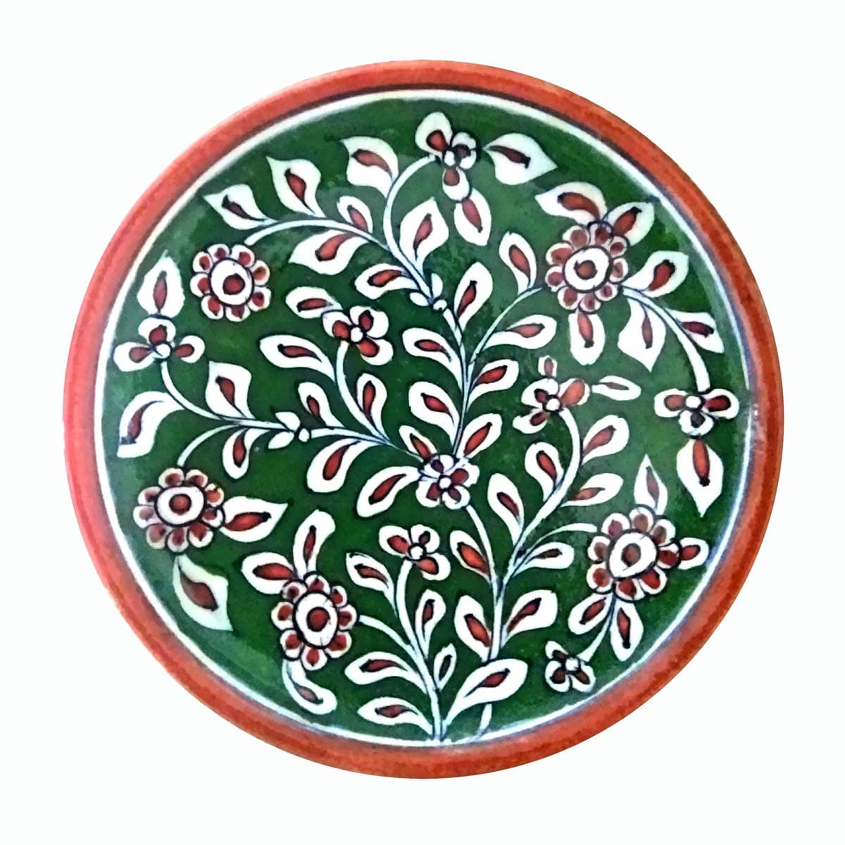 Aurea Blue Pottery Decorative Wall Plate (8") for Drawing Room/Living Room/Dining Room Decor