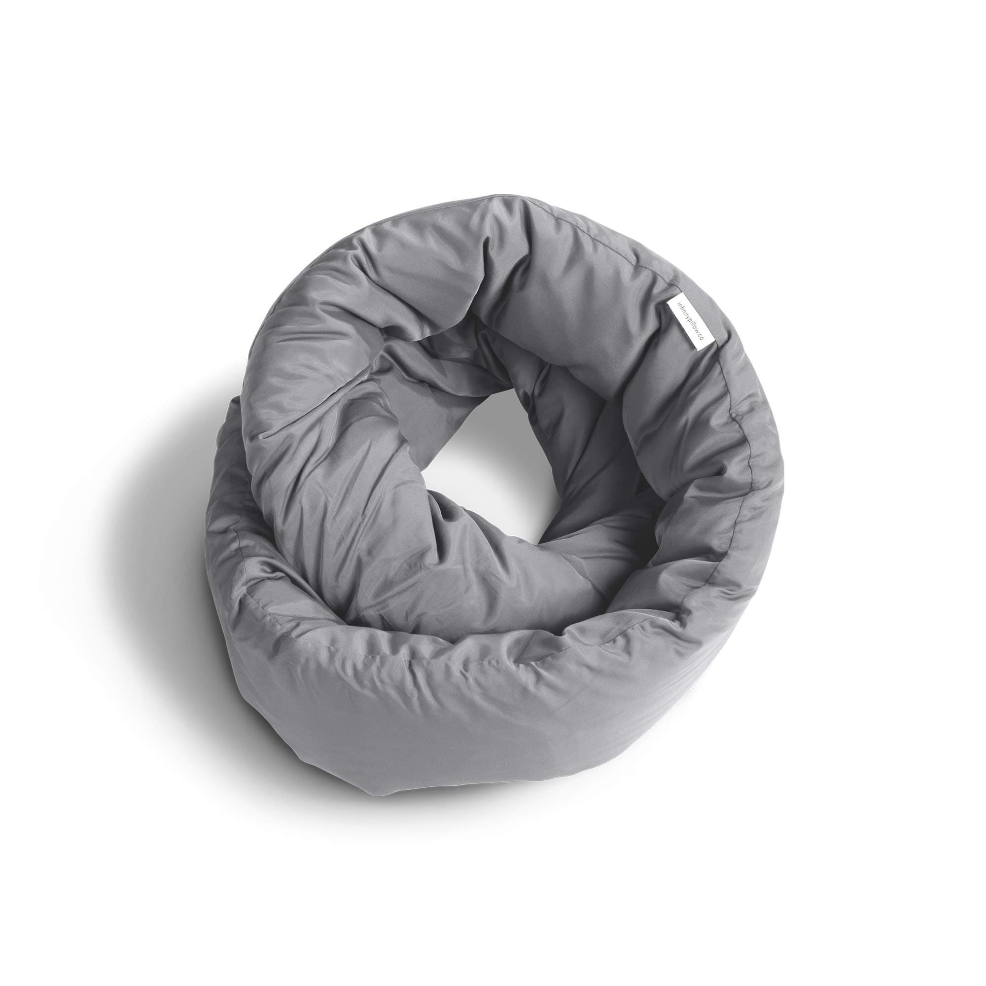 Infinity Pillow - Travel Neck Pillow - Versatile Soft 360 Support Scarf - Machine Washable - Home Travel Flight Road Trips (Grey)