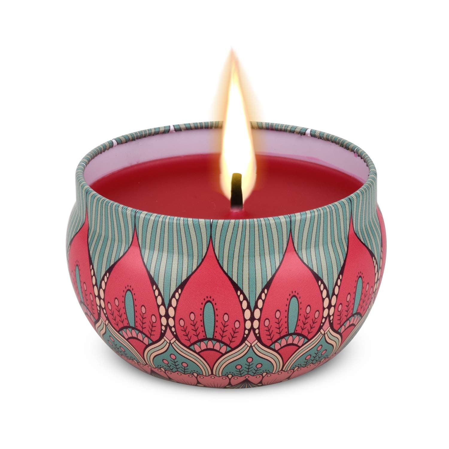 Angium Scented Candles Gift Set Rose Soy Wax Tin Candles, Natural Fragrance Candles for Stress Relief and Aromatherapy Candles 1 Pack