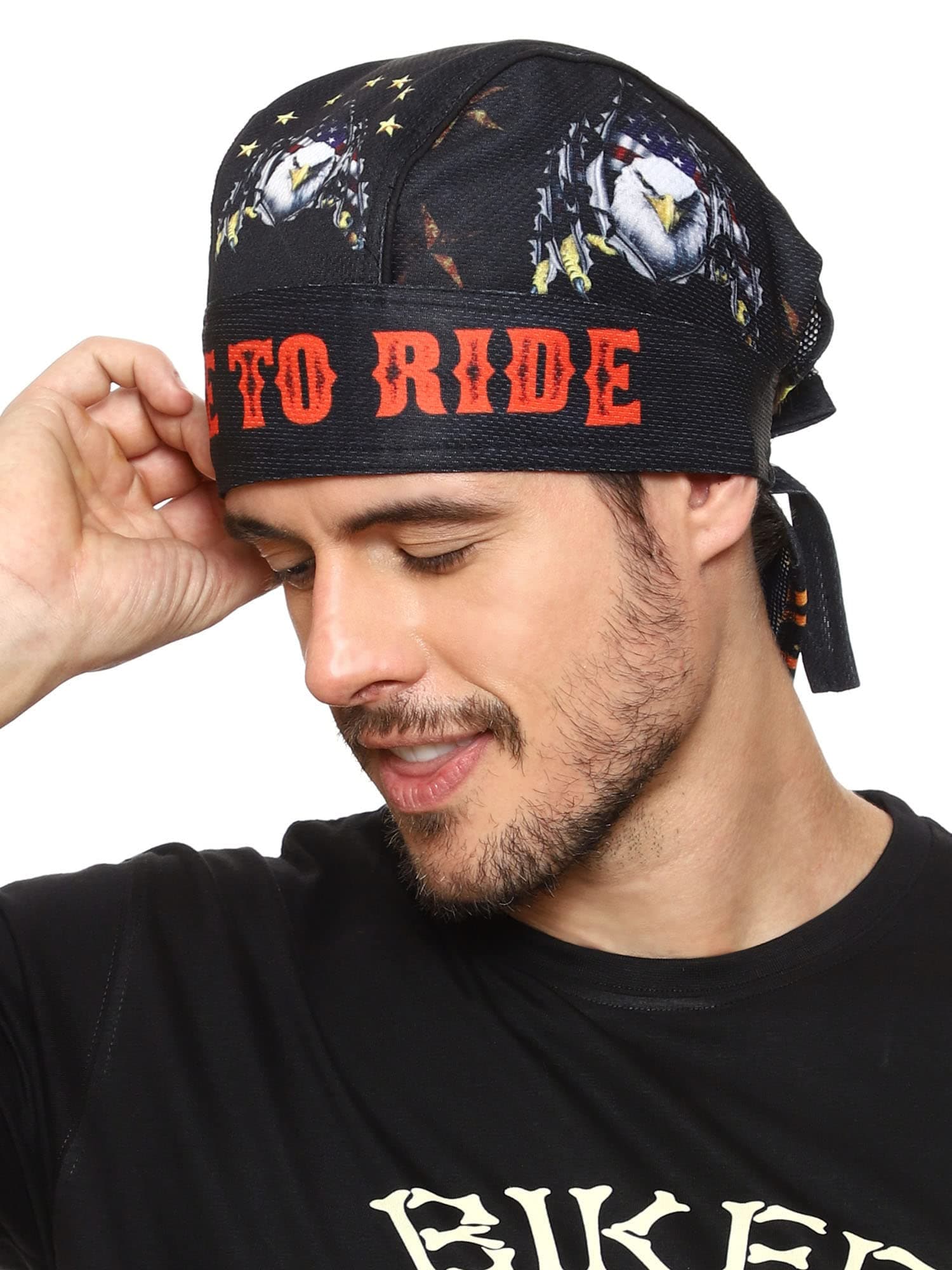 Motohog Unisex Polyester Helmet Skull Caps for Bikers Sweat Cooling Skull Cap Headwrap,Bandana,Durag,Patka,Head Wear for Cycling & Running