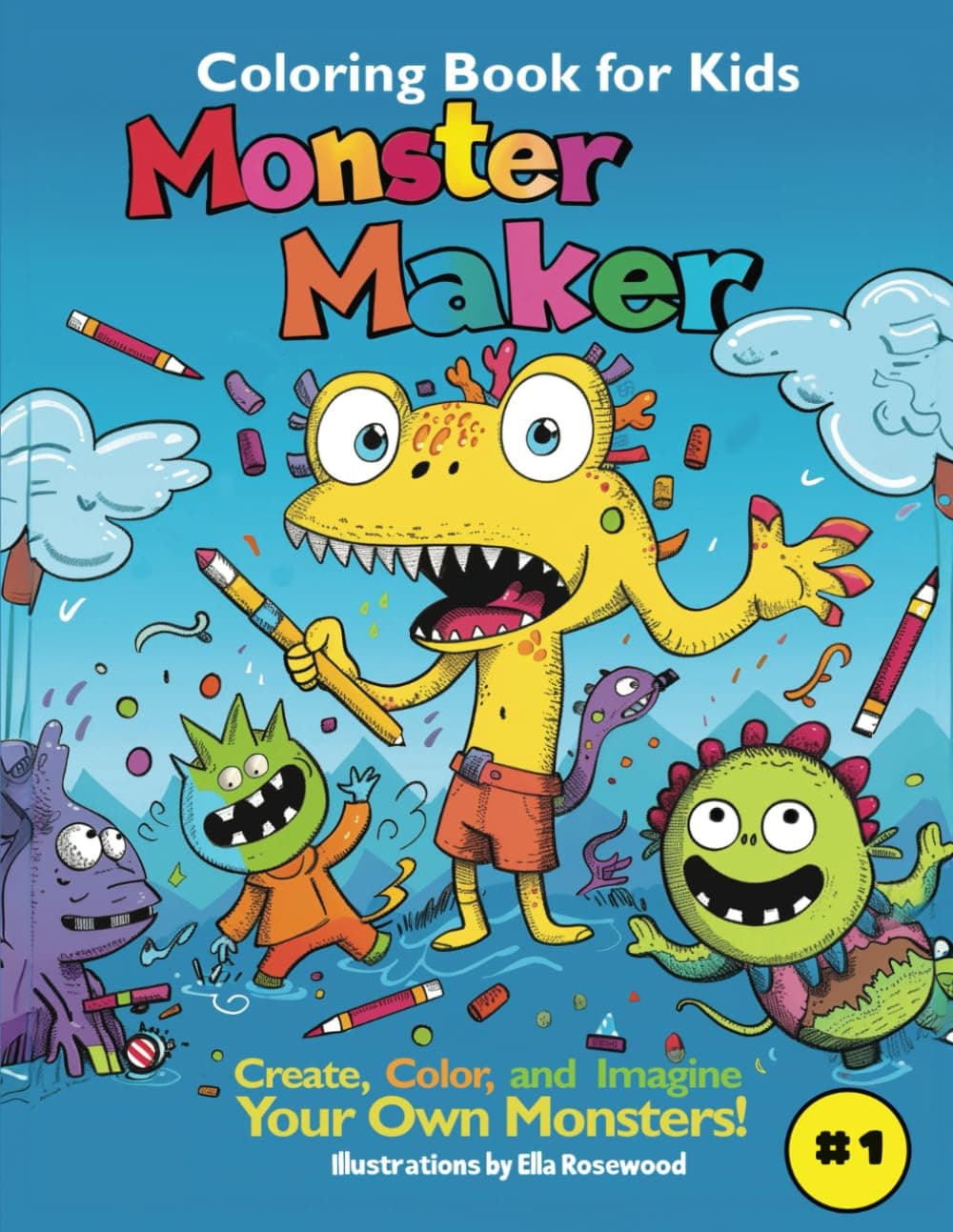 Monster Maker Coloring Book for Kids: Create, Color and Imagine Your Own Monsters! (Monster Coloring Books for Kids)