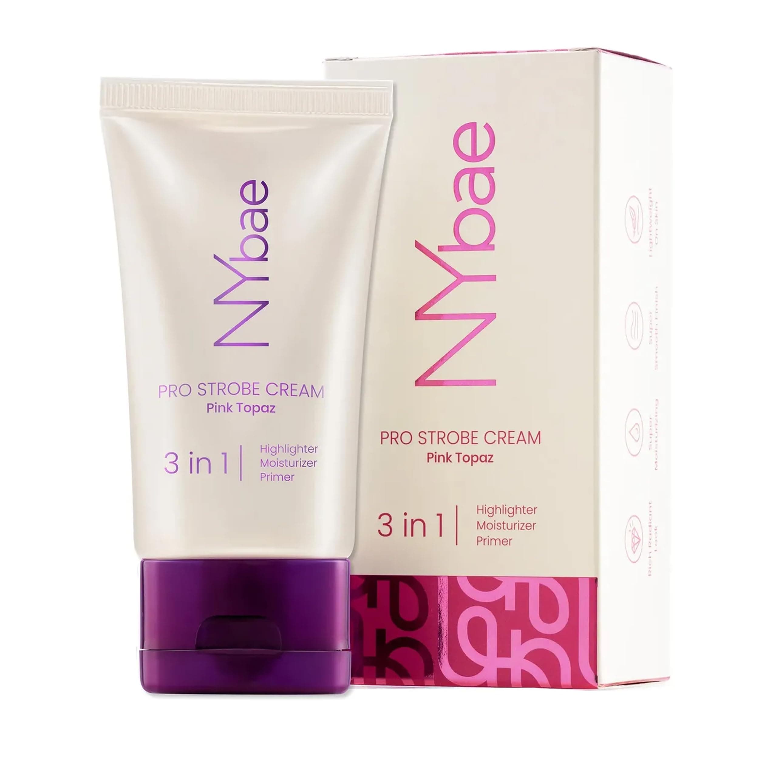 PRO Strobe Cream - Pink Topaz (30g) | Primer + Highlighter + Moisturizer | Flawless Dewy Makeup | Best Suited For Normal To Dry Skin | Instant Radiance | Illuminating & Glowing Makeup Base