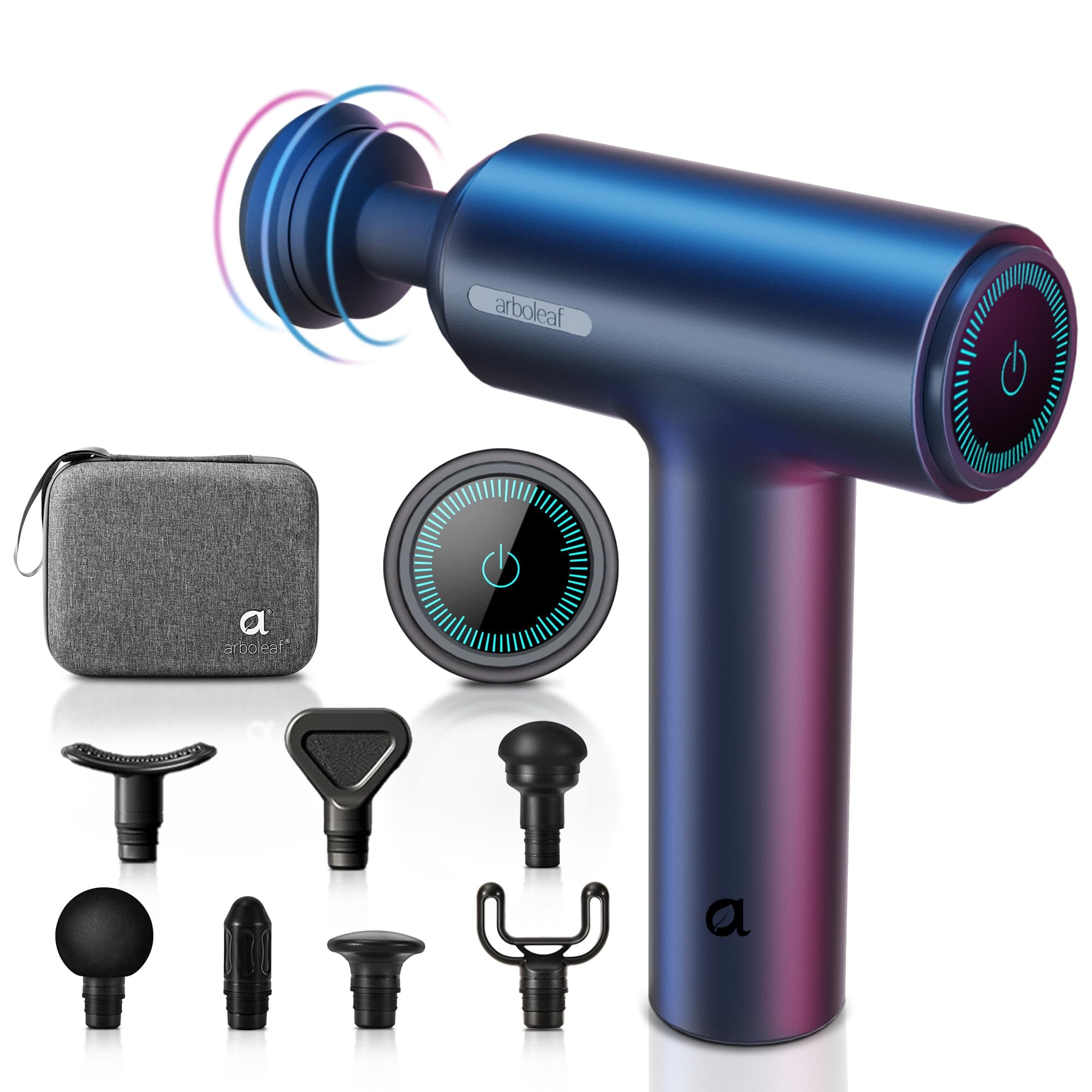 arboleaf Massage Gun Deep Tissue, 6 Speeds Muscle Massage Gun Sports Massager Gun with Case and Type-C Charging, Powerful Percussion Massage Gun for Home Gym Office Muscle Pain Relief