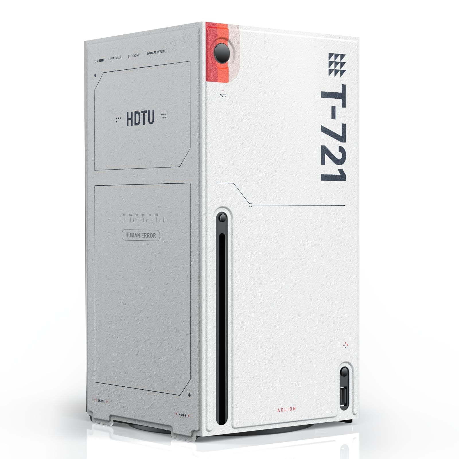 WOLIBEAR Magnetic Smart Wraps for Xbox Series X Console, Text for Star-Field Games Design Protective Cover Case for Xbox Series X Accessories with Premium PU Leather and Soft Inner Lining