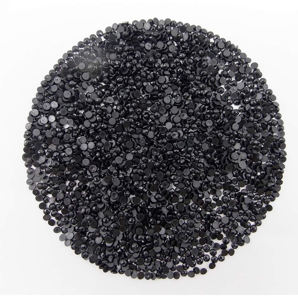 Eiflow Single Color Gem Painting Replacement Round Diamonds with 1000 Pieces Gems, Diamond Gems Kit for Missing Drills of Gem Painting DIY Tool,1PACK-Black (310)