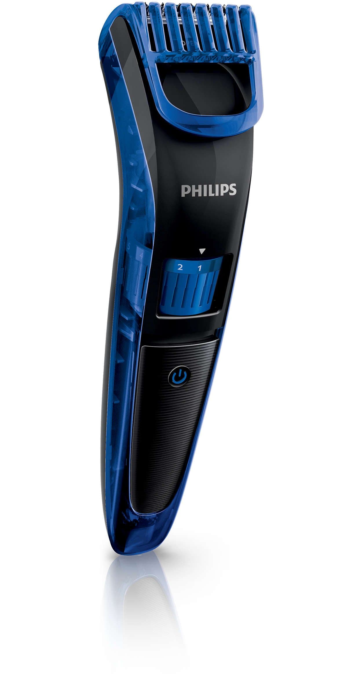 Philips QT4002 Washable Skin Friendly Beard Trimmer/Shaver - 10 Lock In 1.0mm Precision Length Settings With Rounded Tips For Smooth Skin Contact