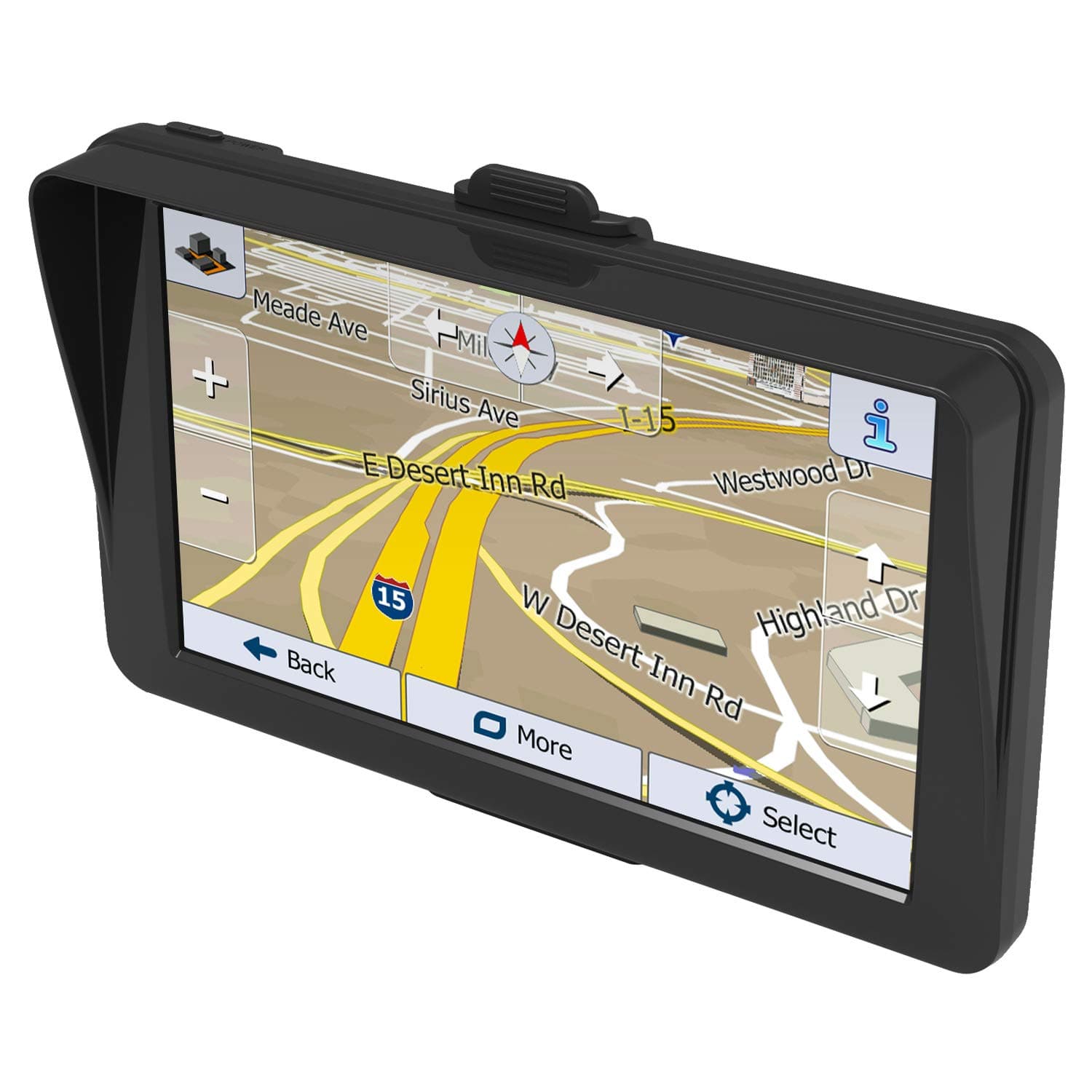 GPS Navigation for Car 7 Inch Vehicle GPS Navigation Portable Truck Navigator Touch Screen Multimedia Pre-Installed North America Lifetime Maps Free Update (8G/256M)