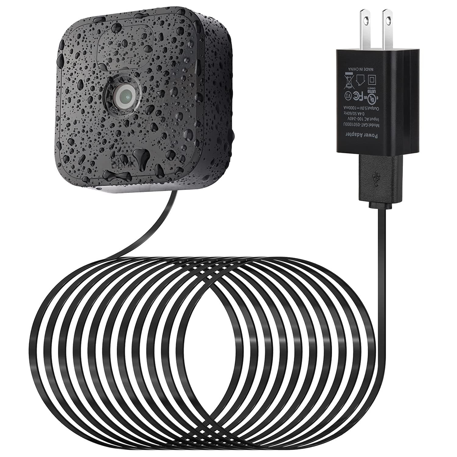 Power Adapter for Blink XT / XT2 & Blink Outdoor (3rd Gen) Camera, with 25 ft/7.5 m Weatherproof Cable Continuously Charging Blink Camera, No More Battery Changes - Black