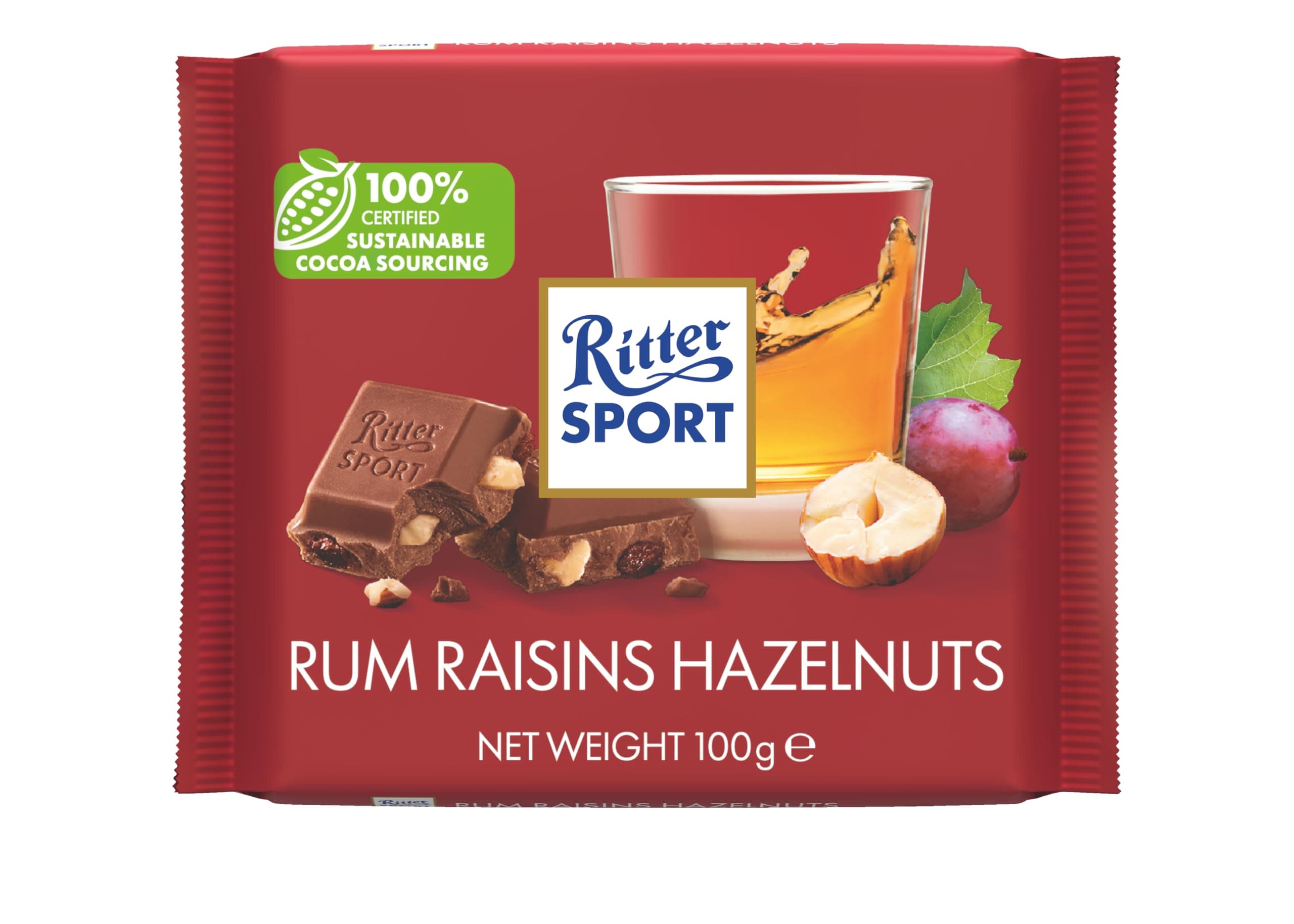 Ritter Sport - Rum Raisins & Nuts Chocolate - 100gr