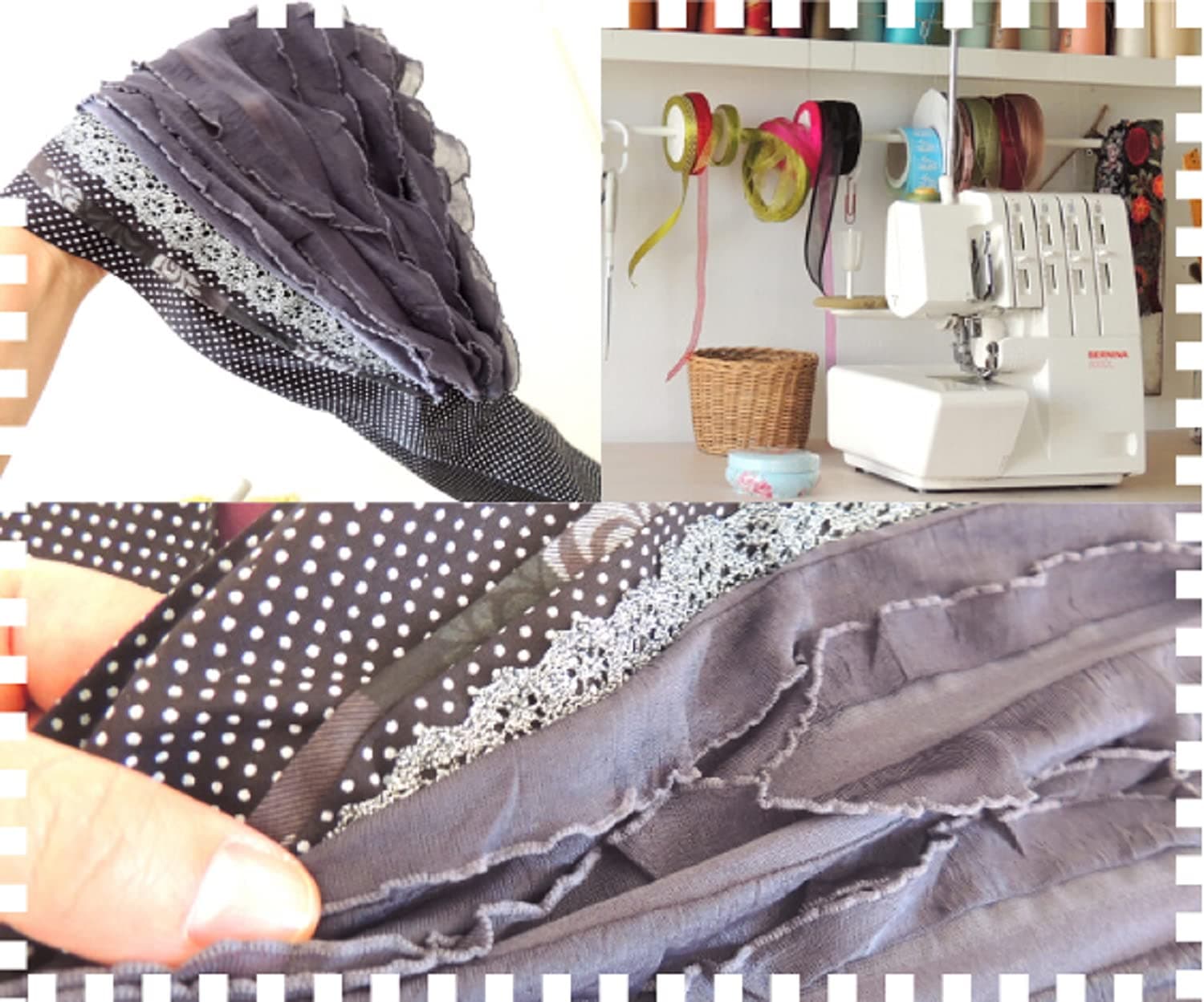 Sara Attali Design EMAIL Digital Download Sewing Head Covering Pattern Tichel PDF Pattern How to Sew Ruffle Bandana