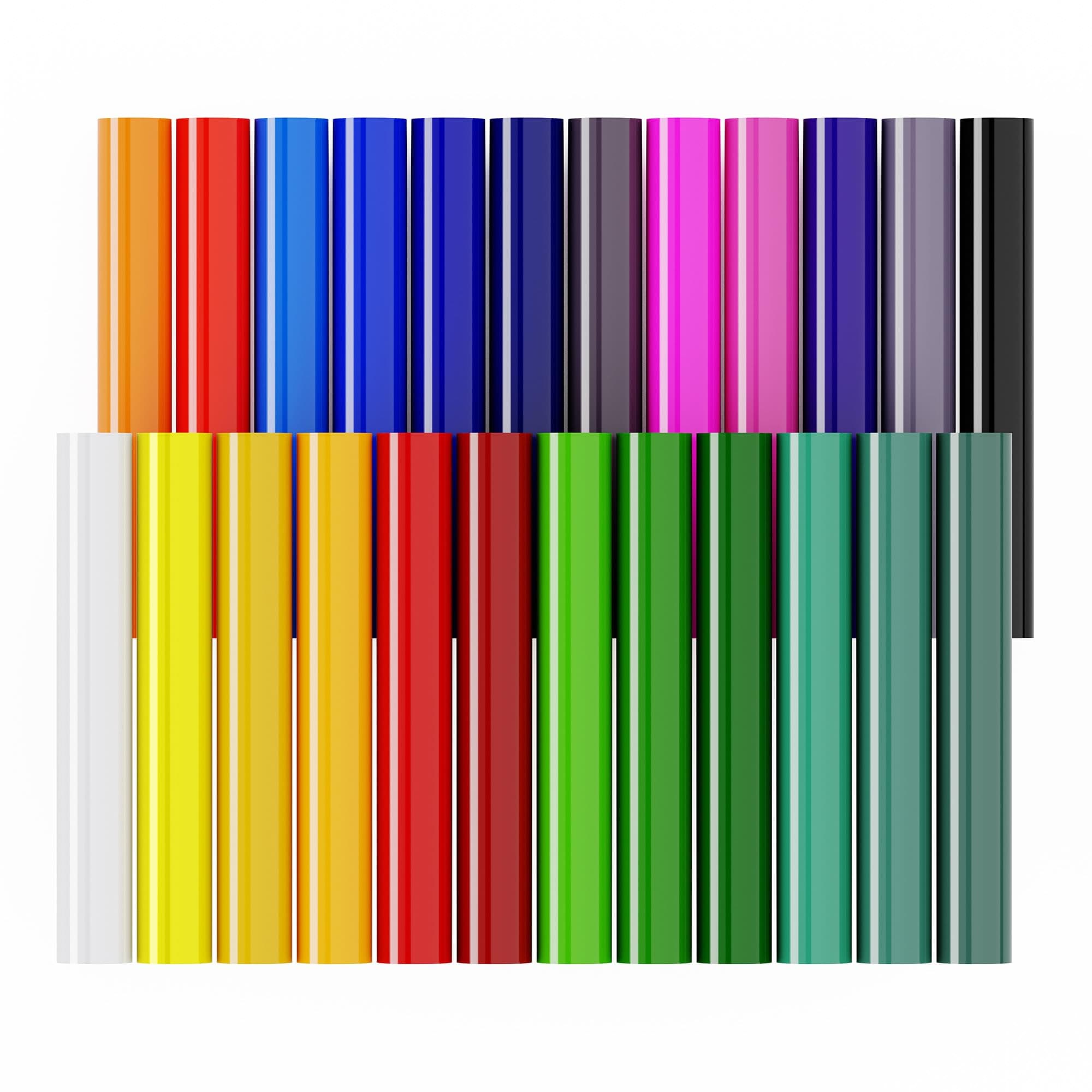 Permanent Vinyl for Cricut, 24ft Adhesive Vinyl Bundle for DIY Christmas Decorations Outdoor, Birthday, Wedding Party, Festival, 24 Counts Cricut Vinyl 12"x12" Sheets, Wall Stickers, Car Decals