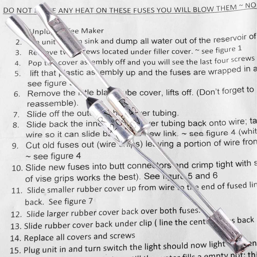 Gekufa Thermal Fuse Kit fit for Bunn Coffee Maker, Replacement Parts for B-10, GRX, GRX-B, BXB, BTX, BTX-B, GRB, GR10, BXW, BT Velocity Brew