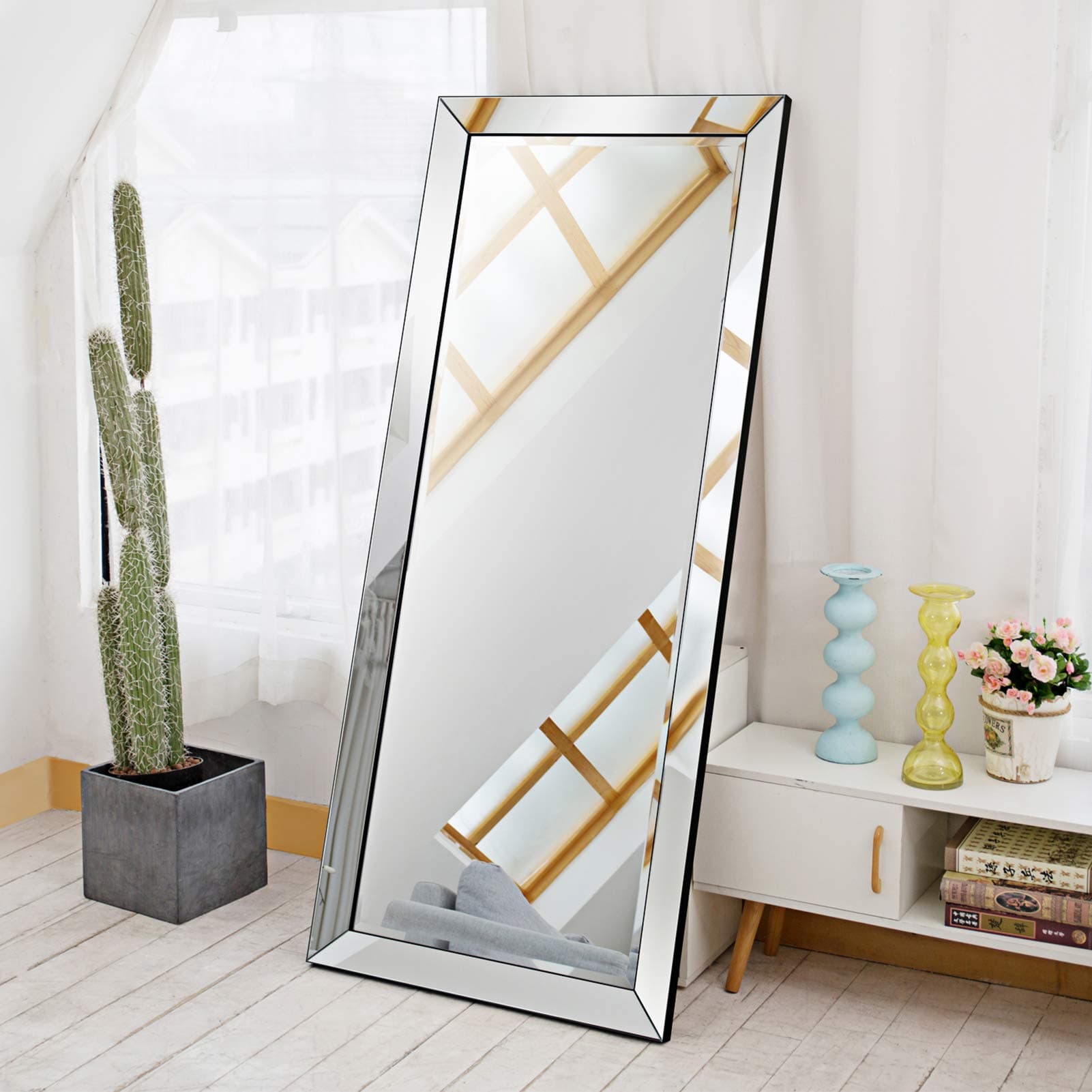 Full Length Mirror, 70"X30" Vanity Mirror, Standing, Hanging or Leaning Against Wall, Rectangle, Large, Floor, Full Body, Wall-Mounted, for Bedroom, Living Room, Bathroom