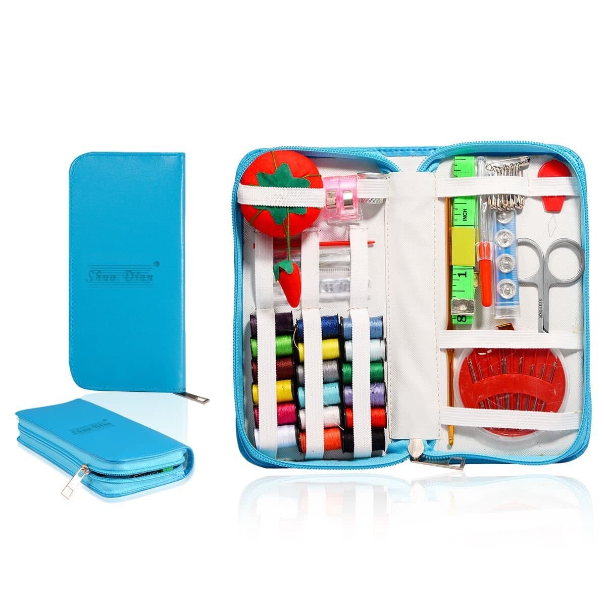 Mini Beginner Sewing Kit Case Set Supplies for Adults Kids Home Travel Campers Emergency Premium Gift