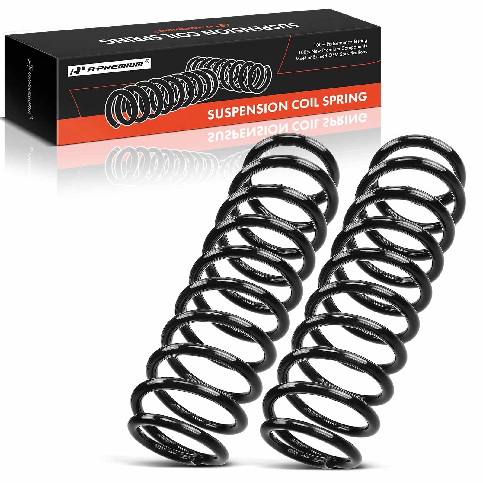 A-Premium Coil Spring Set Compatible with Ford Mustang 2005 2006 2007 2008 2009 2010 4.0L 4.6L Rear Driver and Passenger Side 2-PC Set