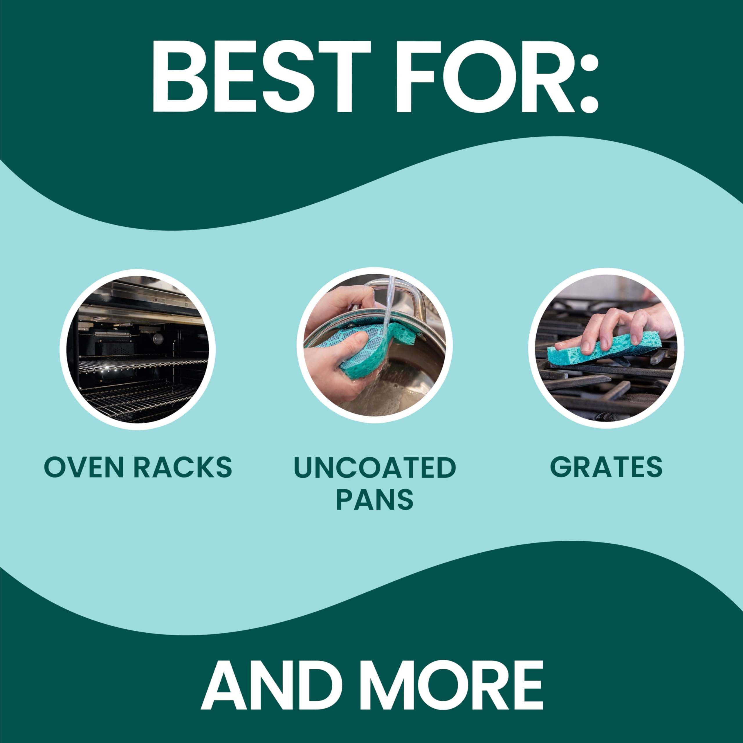 Scotch-Brite Odor Resist Heavy Duty Scrub Sponge, Dishwasher-Safe Kitchen sponges for Serious Scrubbing, Multipurpose Dish Sponge for Stuck-On Messes, 3 Scrubbing Sponges