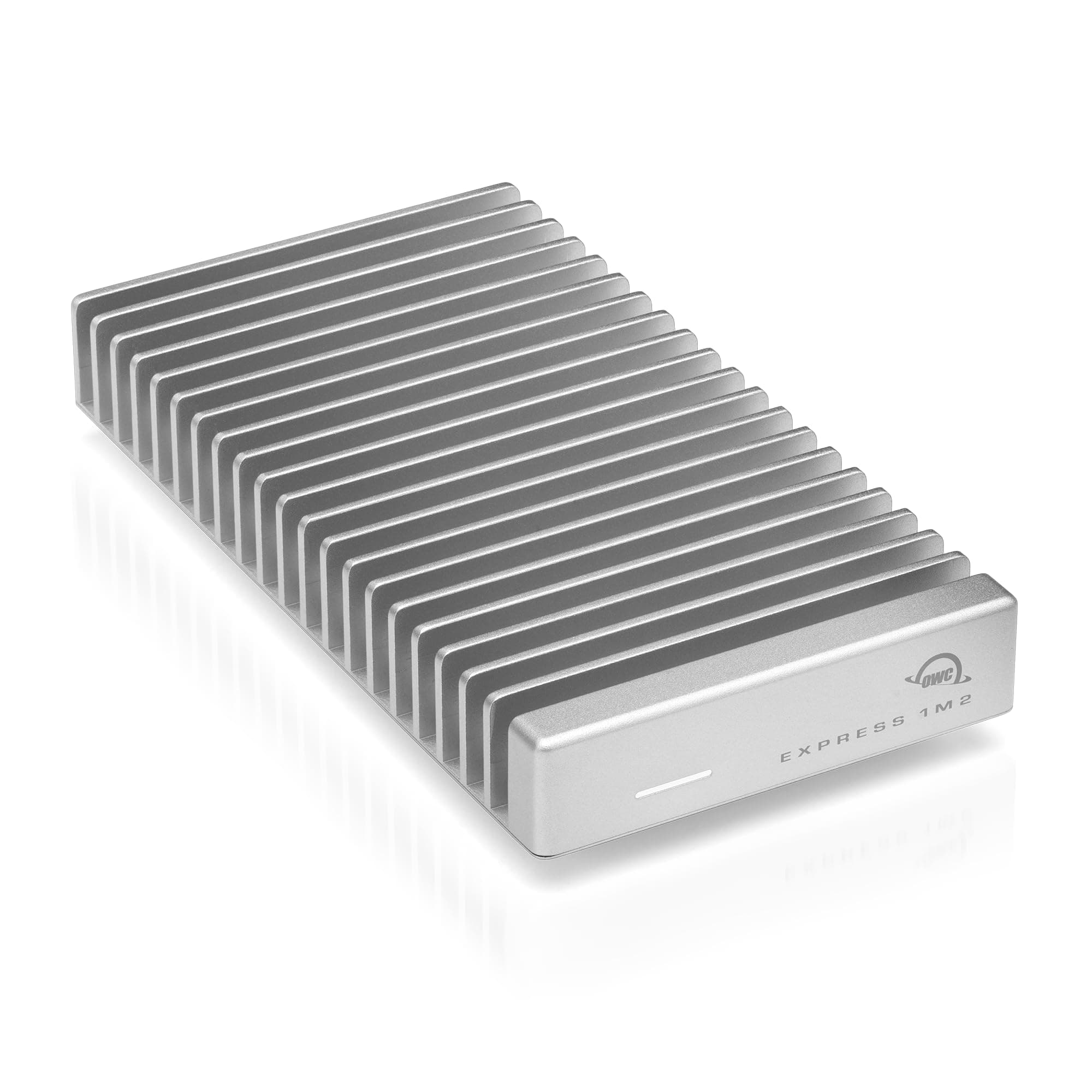 OWC Express 1M2 Portable SSD NVMe Thunderbolt Enclousure 40Gbps USB-C USB4 Ultra Fast up to 3836MB/s real-world performance External SSD Drive with Aluminum Heat Sink - Works with PC & Mac (0TB)