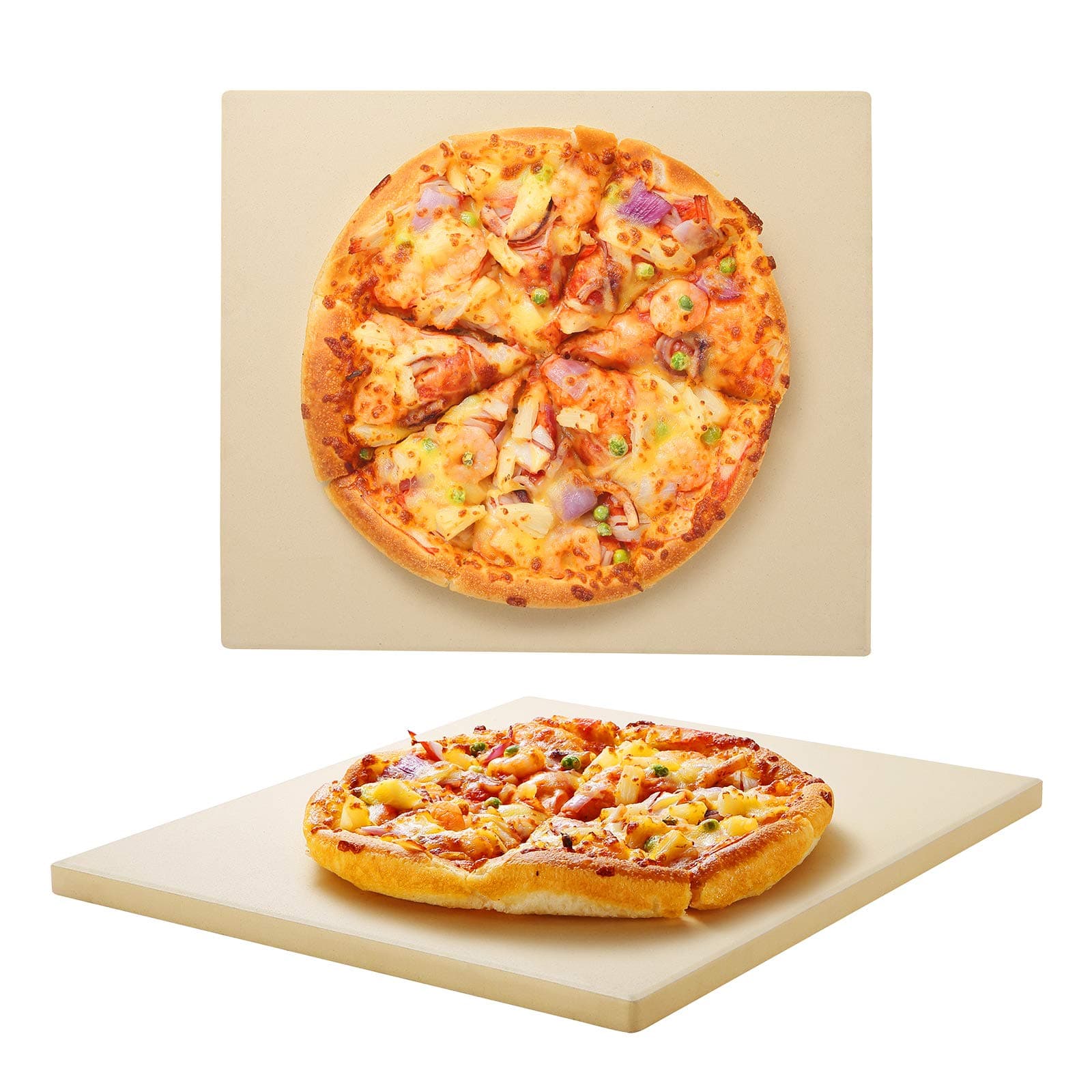 Pizza Stone 13 Inch, Cordierite Square Baking Stone for Ooni 12 Oven, Ideal for Making Crispy Crust Pizzas Bread and Cookies