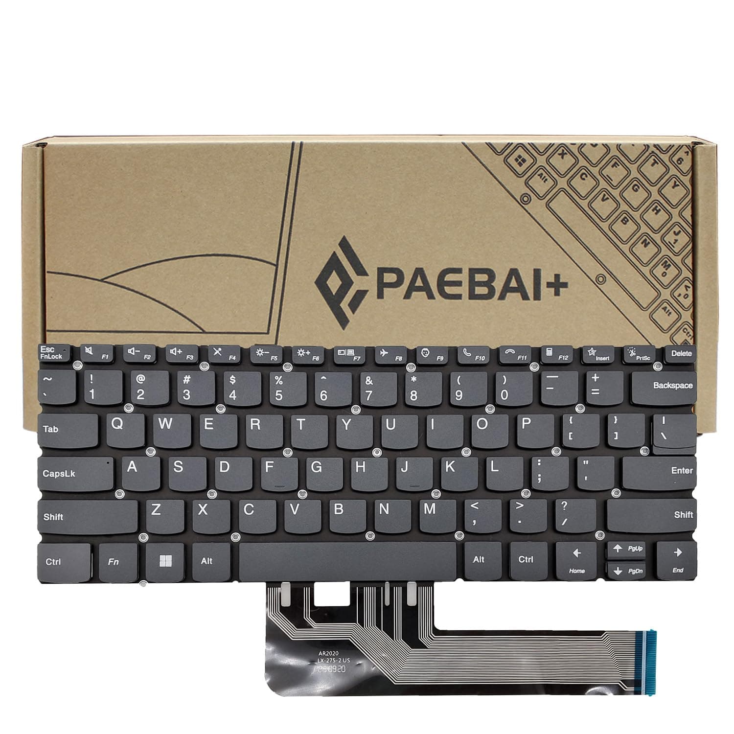 Replacement Laptop Keyboard for Lenovo Xiaoxin Pro 14 2020 and 2021 Xiaoxin Air 14 2020 and 2021 US Layout Without Backlit Grey