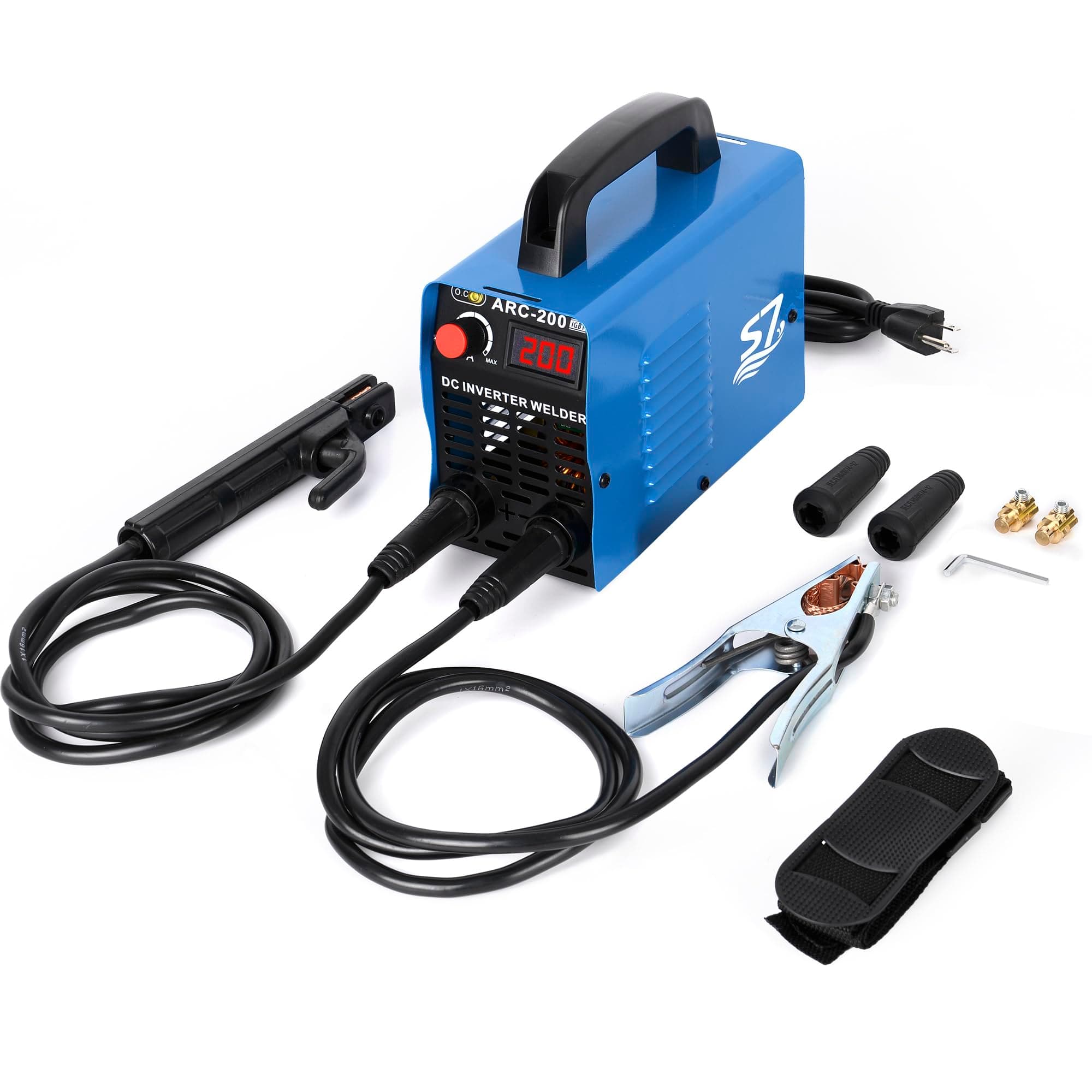 ARC 200 Welding Machine IGBT Inverter Welder, AC DC 110V 200 AMP Welding Machine Mini Welder Suit 2.5-3.2 MM Welding Rod Equipment with Accessories Tools