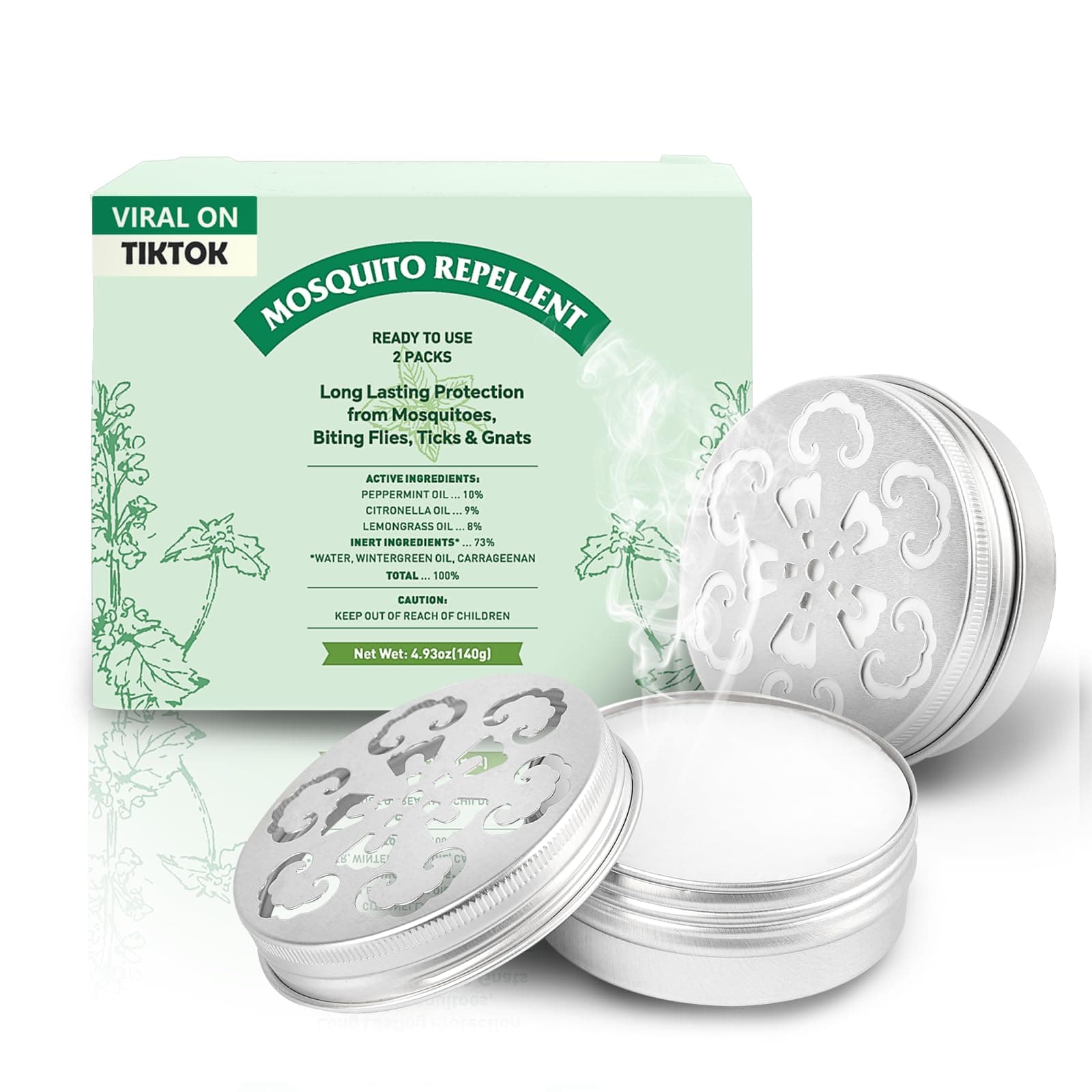 Mosquito Repellent, Peppermint Oil, Repel Mosquito. 2 Pack