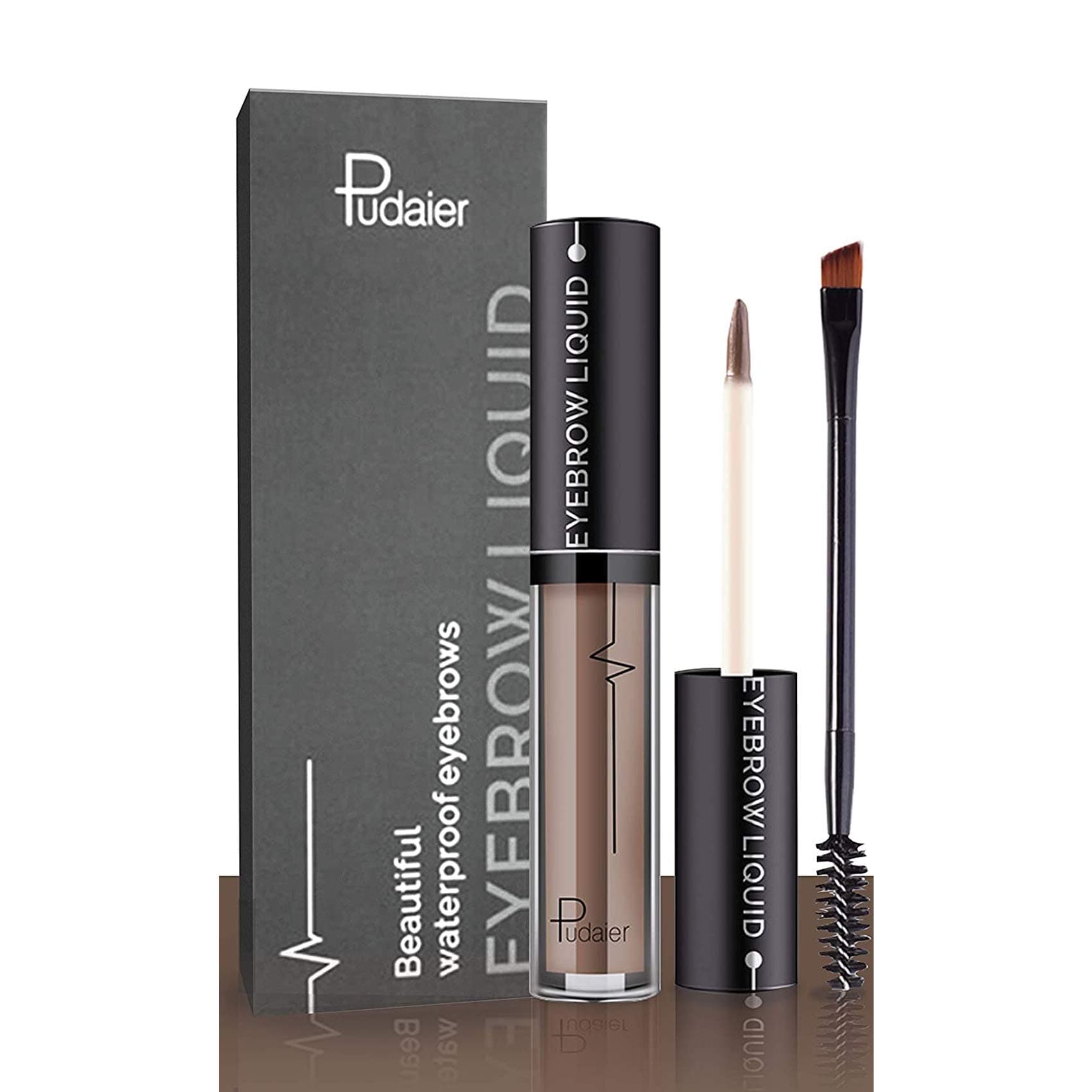 YOLETO (01-Light-Grey) - Waterproof Liquid Eyebrow Gels-24Hours Long Lasting Smudge-Proof Tinted Makeup Brow Gel-Light Grey