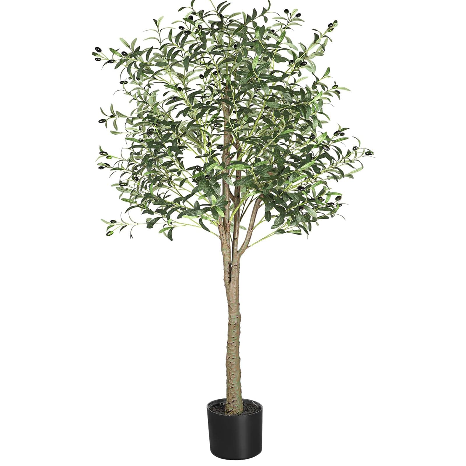 YOLEO 6FT Artificial Olive Tree - Tall Faux Potted Olive Tree with Lifelike Leaves for Living Room, Bedroom, Balcony, Office Indoor Decor