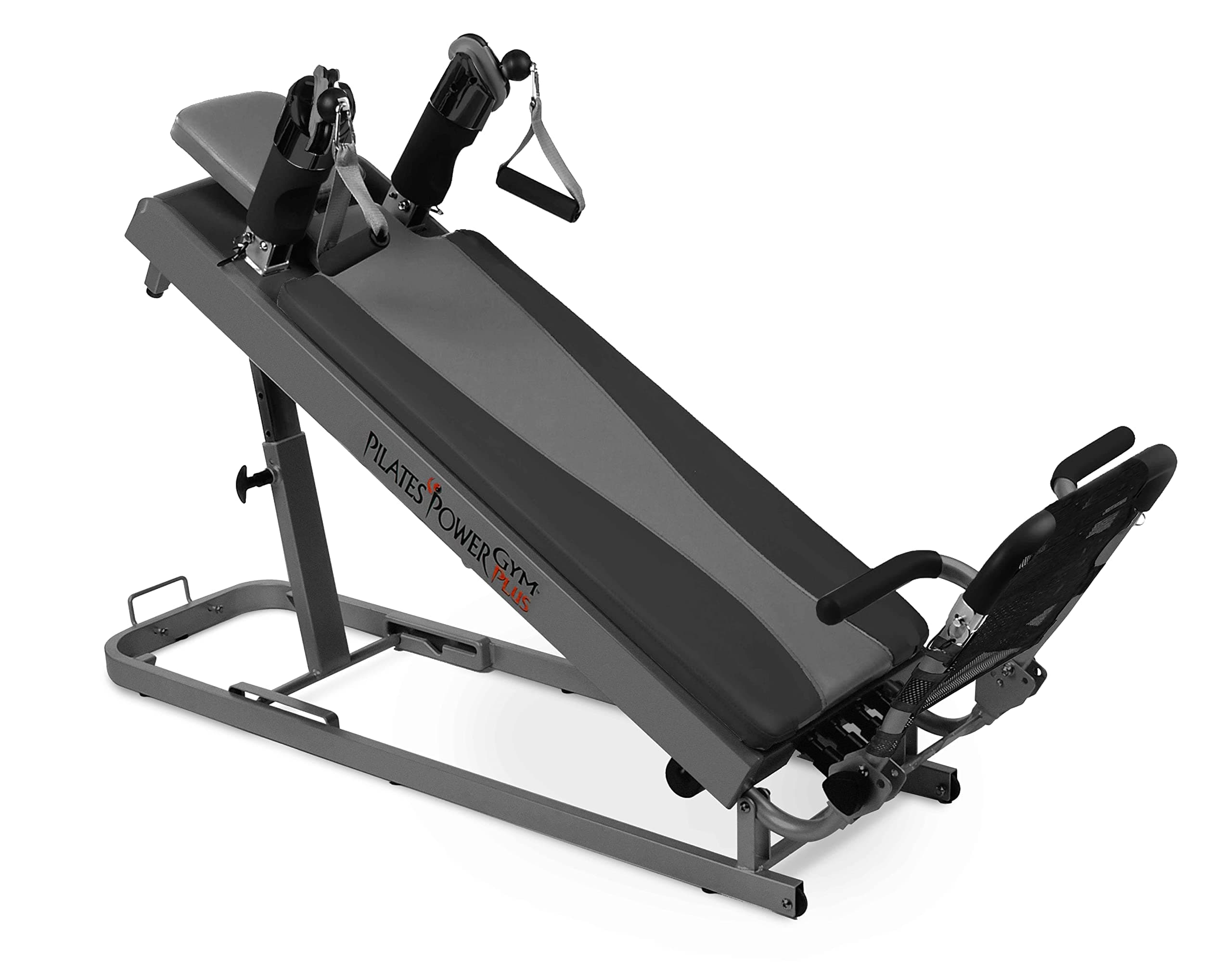 Plus - Ultimate Mini Reformer with Push Up Bar and 3 Celebrity Trainer Pilates Workout DVDs Push Up Bar Included