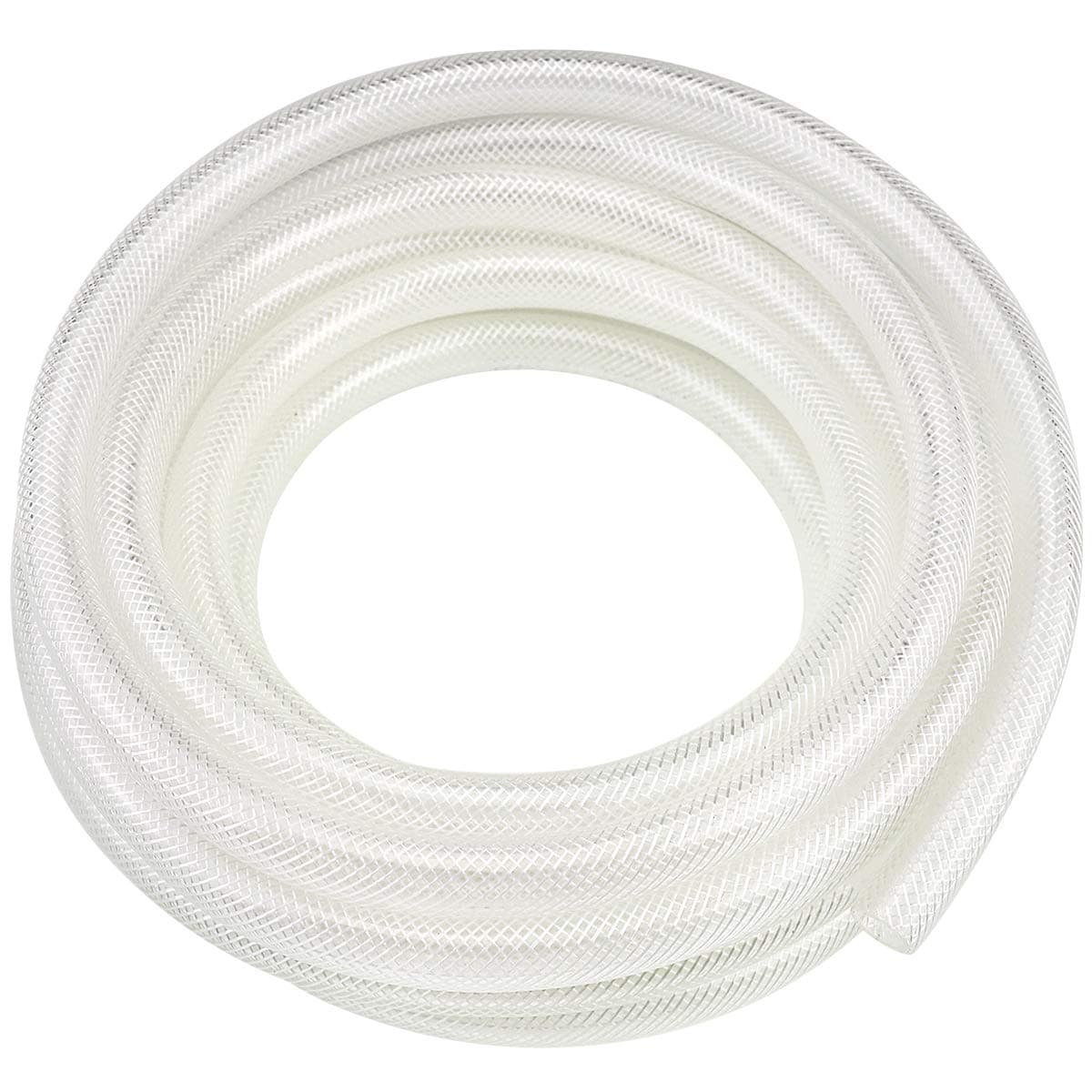 Eastrans 1/2" ID High Pressure Braided Clear Flexible PVC Vinyl Tubing 3/8" ID Food Grade Reinforced Vinyl Hose Tubing, BPA Free and Non Toxic, 10ft, 25ft, 100ft 25ft Multi 2 1