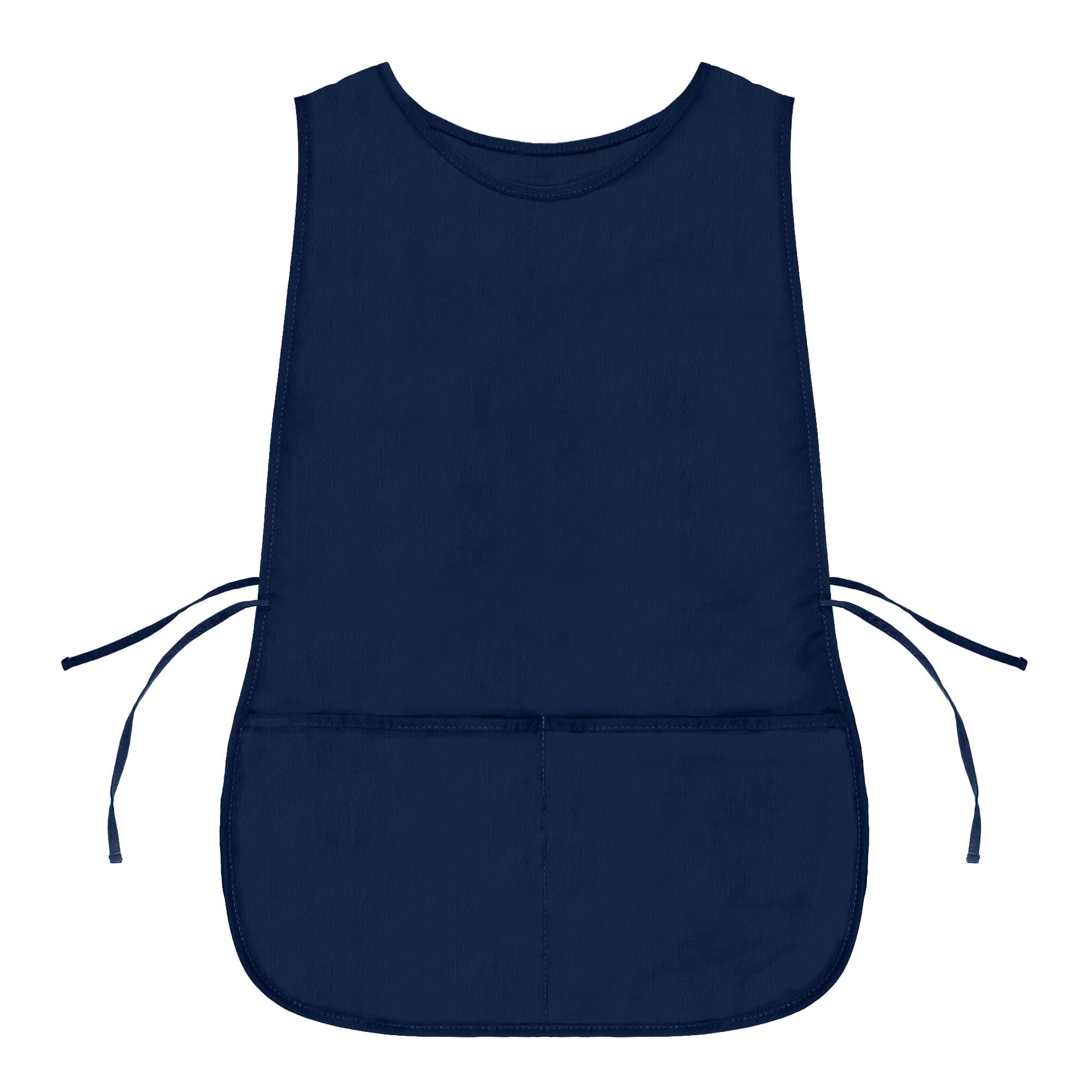 DALIX Cobbler Apron 2 Pockets Smock Chef 28.5" x 18.5" Poly Cotton Navy Blue