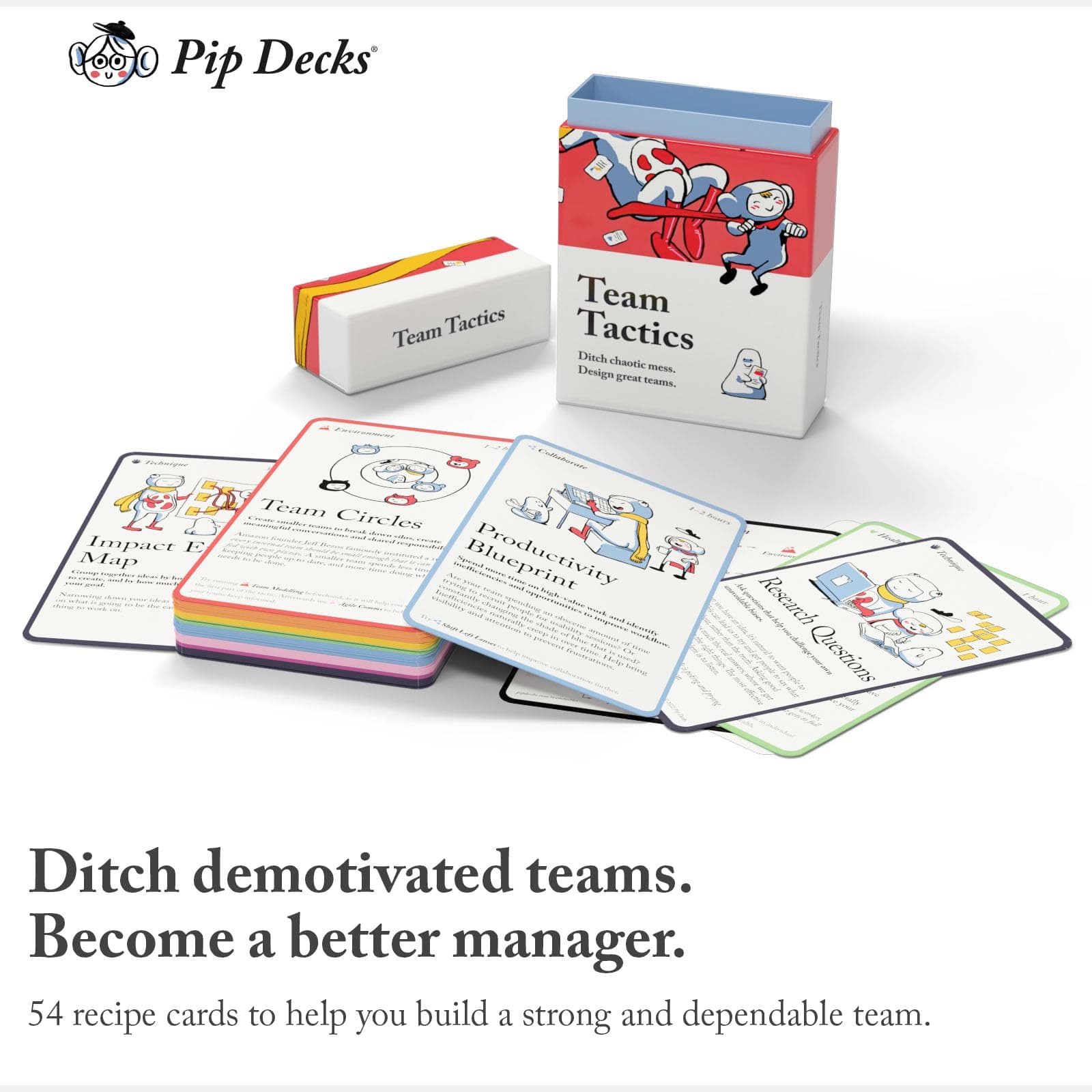 Pip Decks Team Tactics Official 54-Card Deck for Leadership, Team Alignment & Effective Sessions