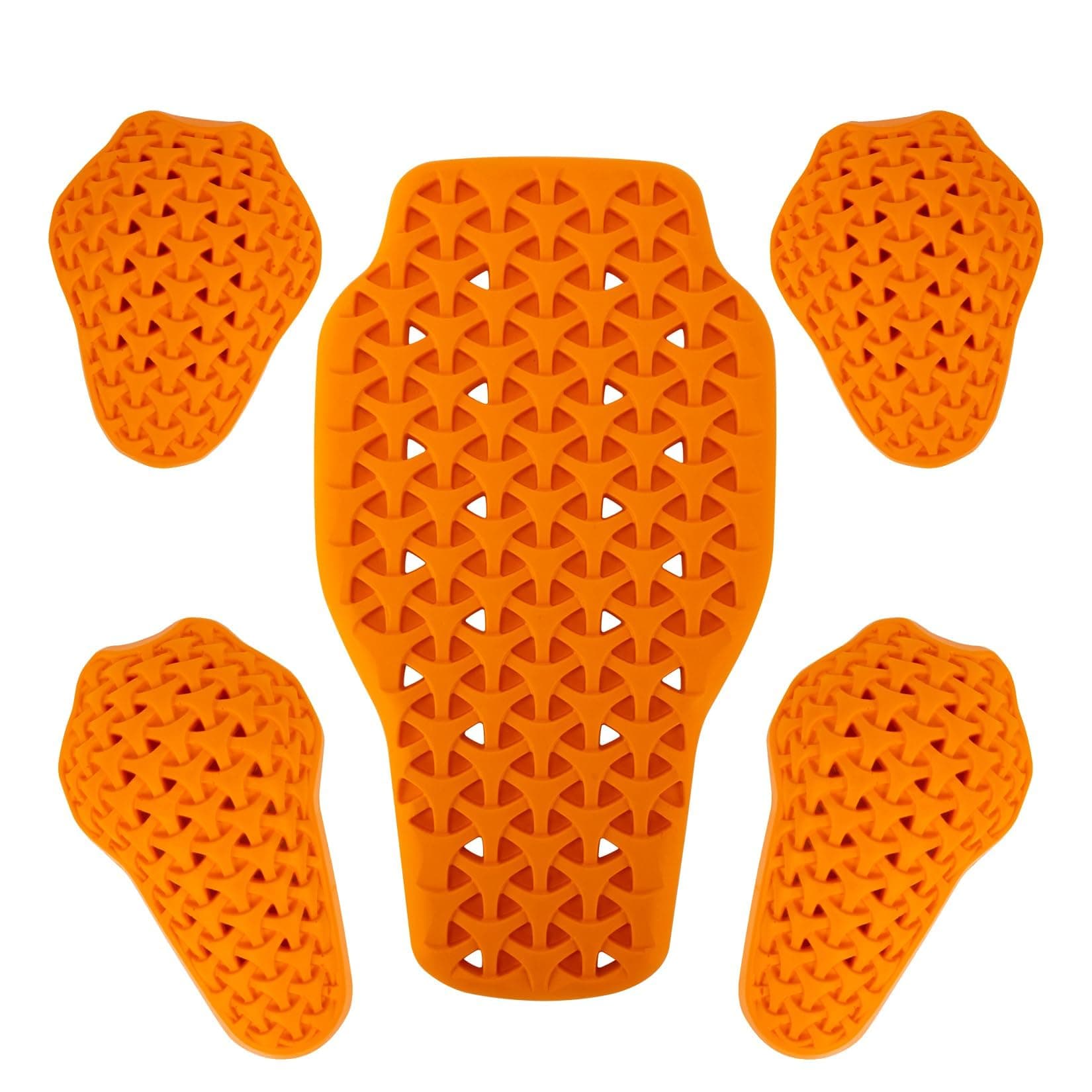 CE Level 1 Certified Motorcycle Armor Back Pad and CE Level 2 Certified Elbow and Shoulder Protection Pads Set,Motorcycle Armor Back Protector Inserts for Motorcycle Jackets,5PCS